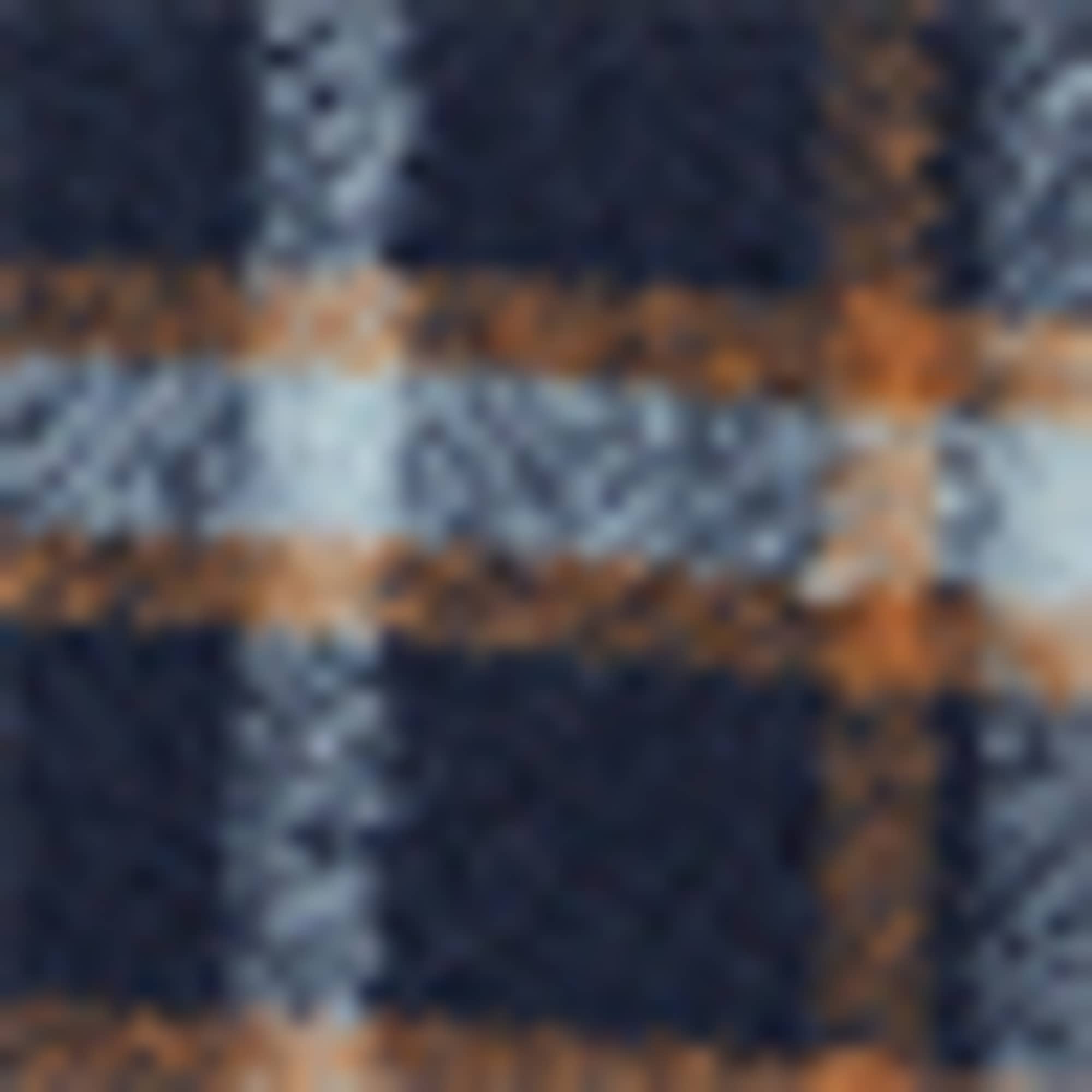Knitted coat - check dark blue