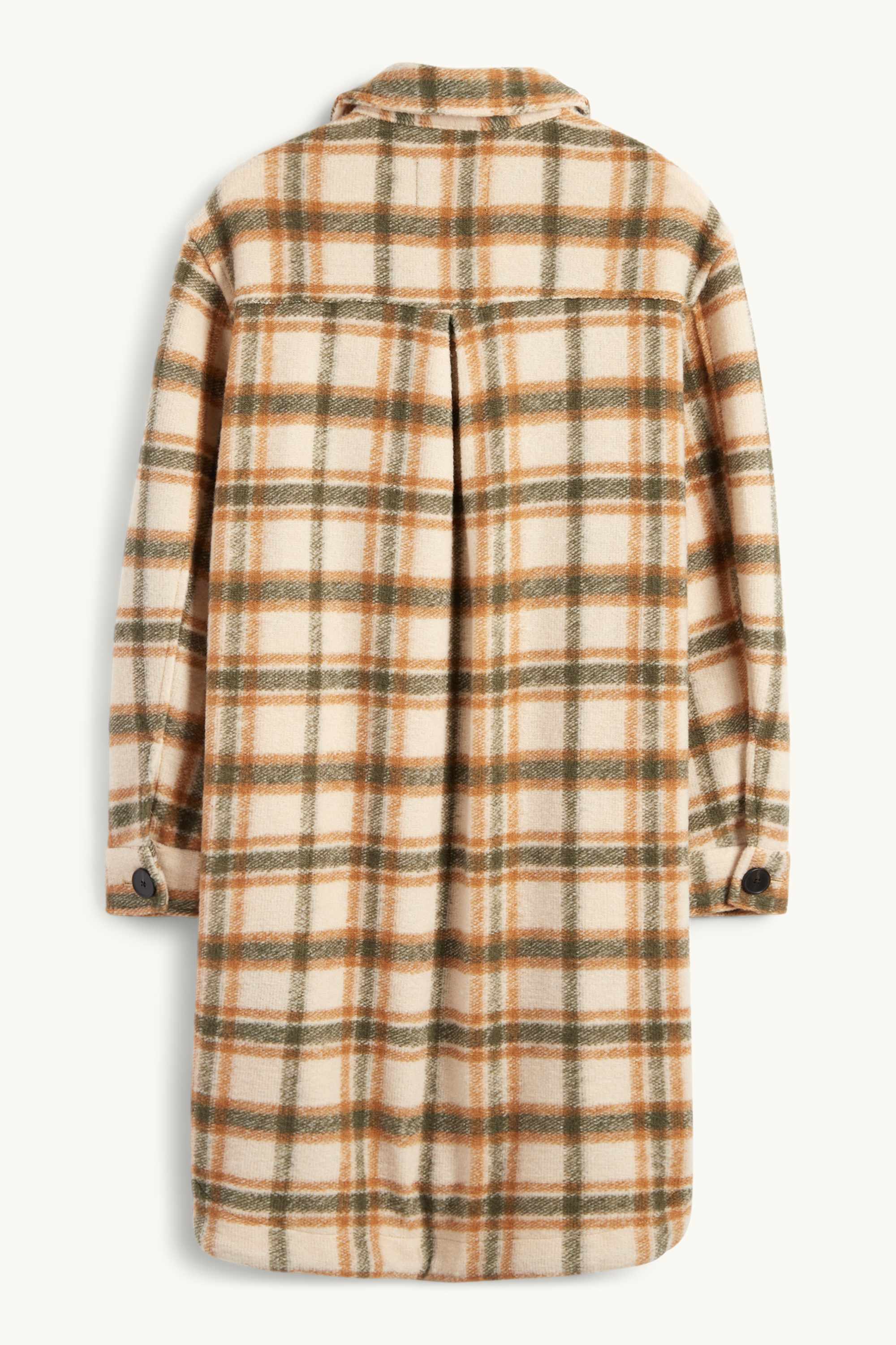 Knitted coat - check light beige