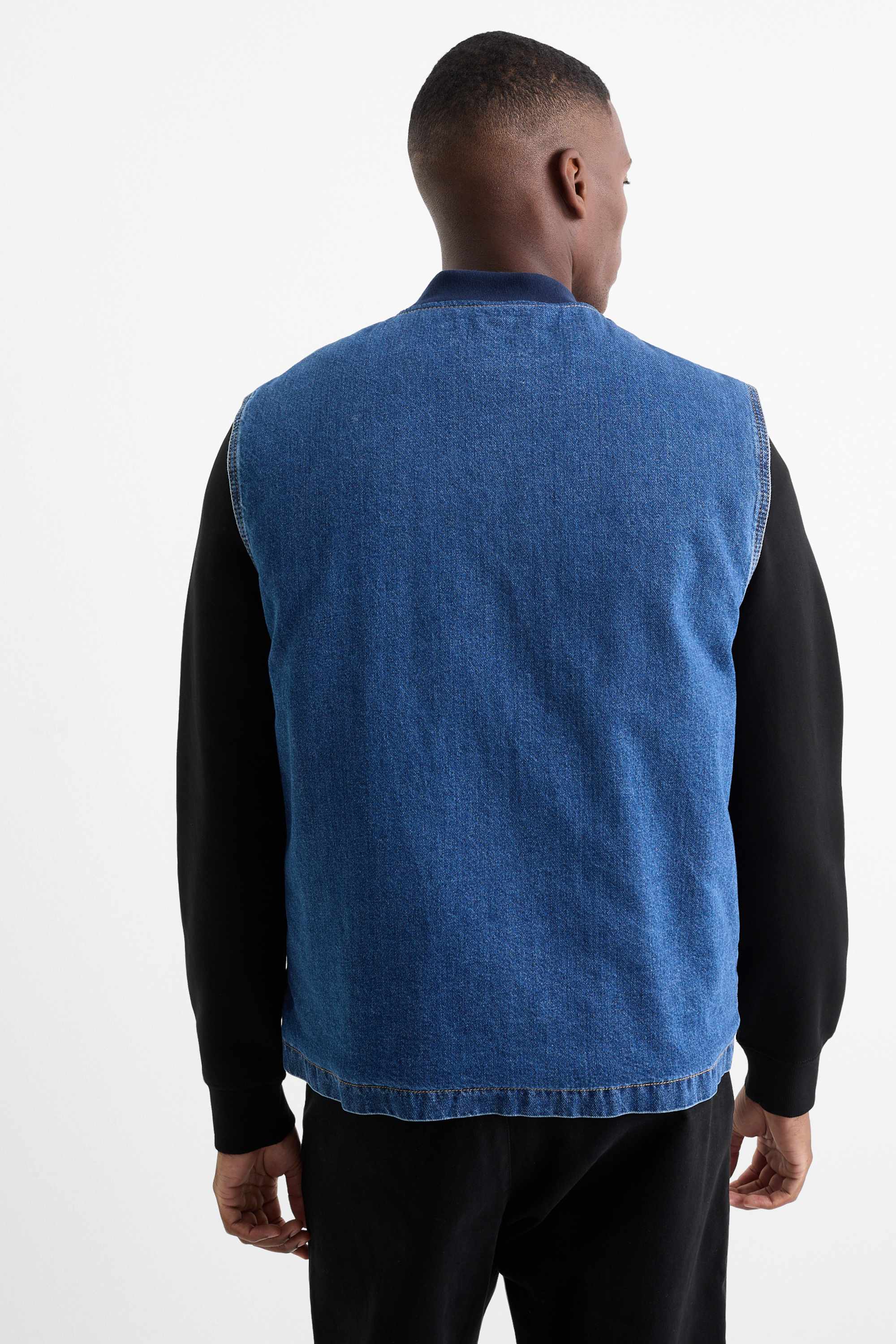 Denim waistcoat - lined blue denim