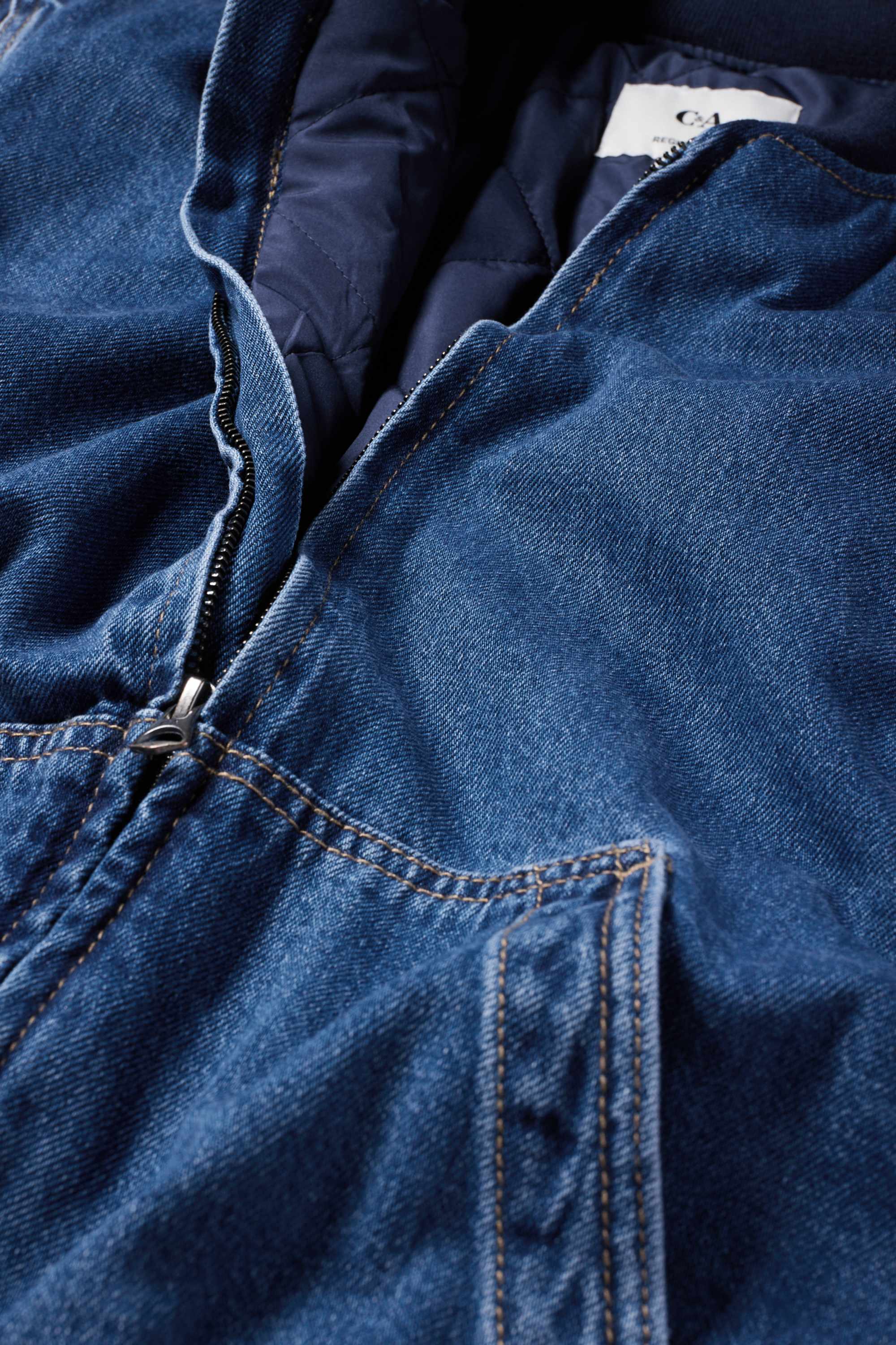 Denim waistcoat - lined blue denim