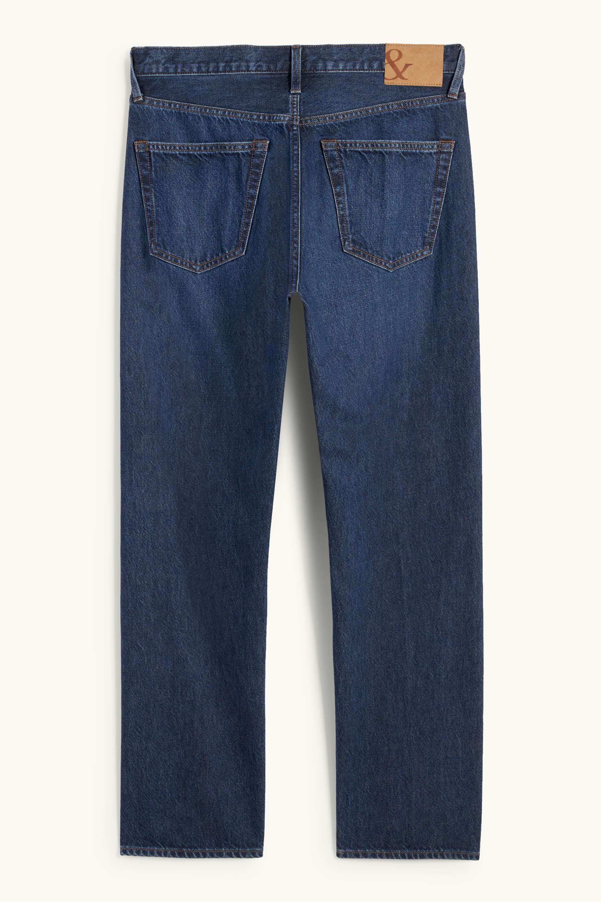 Regular jeans with button fly blue denim