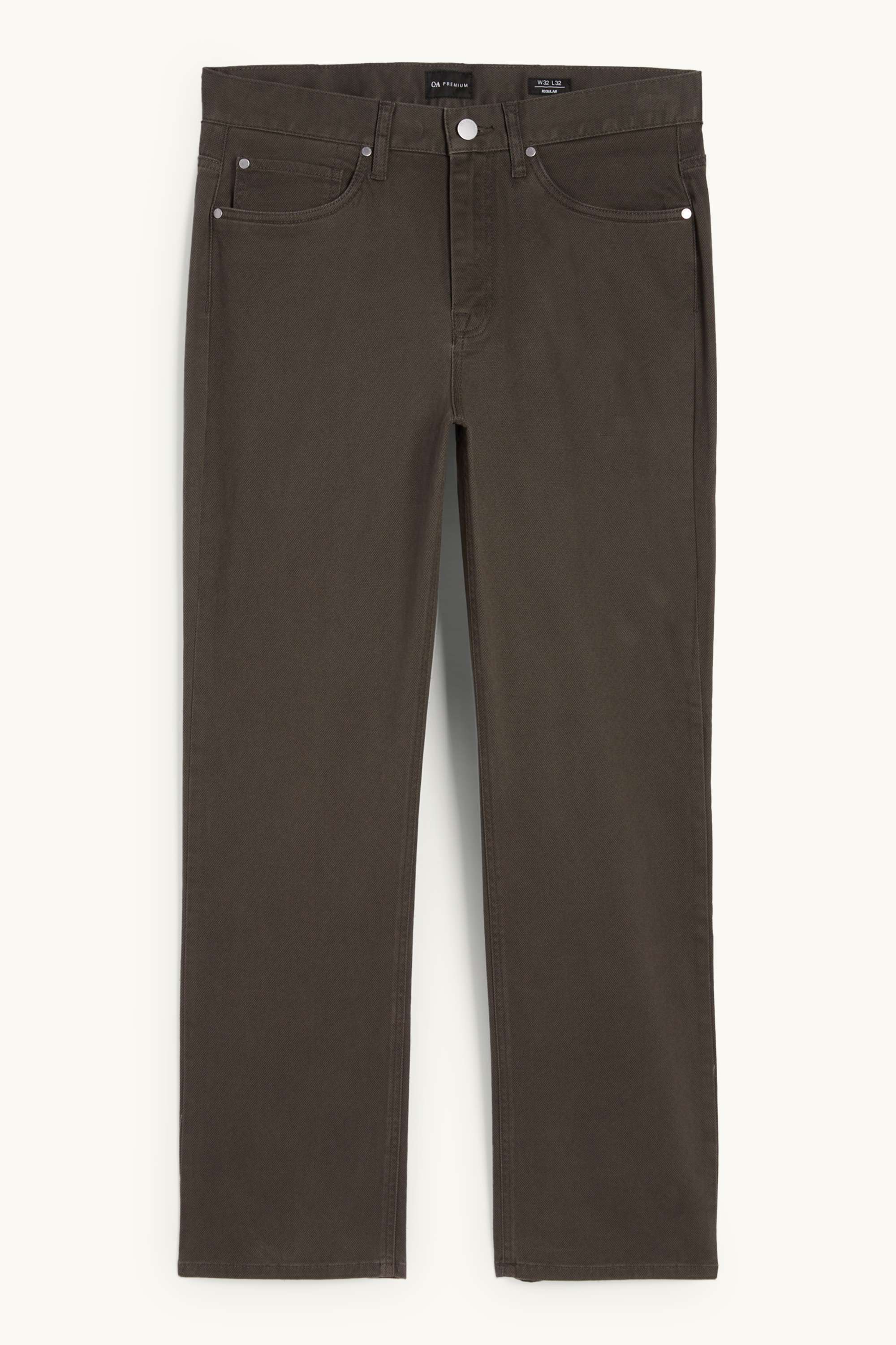 Trousers - regular fit khaki