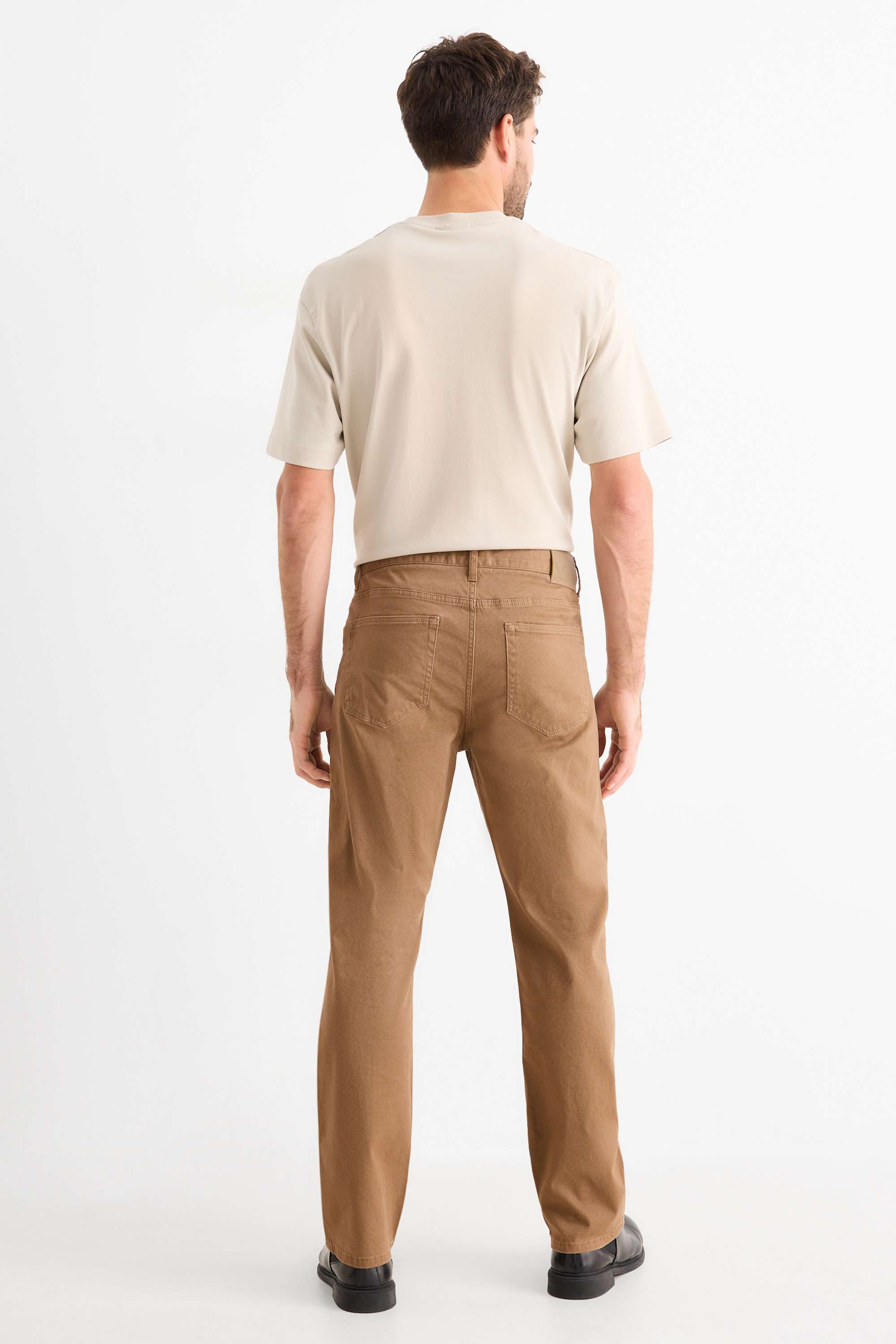 Trousers - regular fit light brown