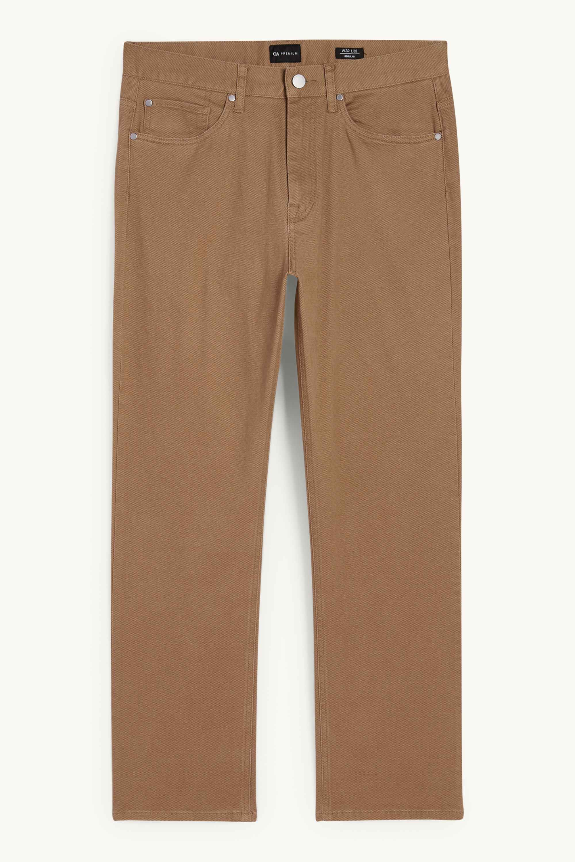 Trousers - regular fit light brown