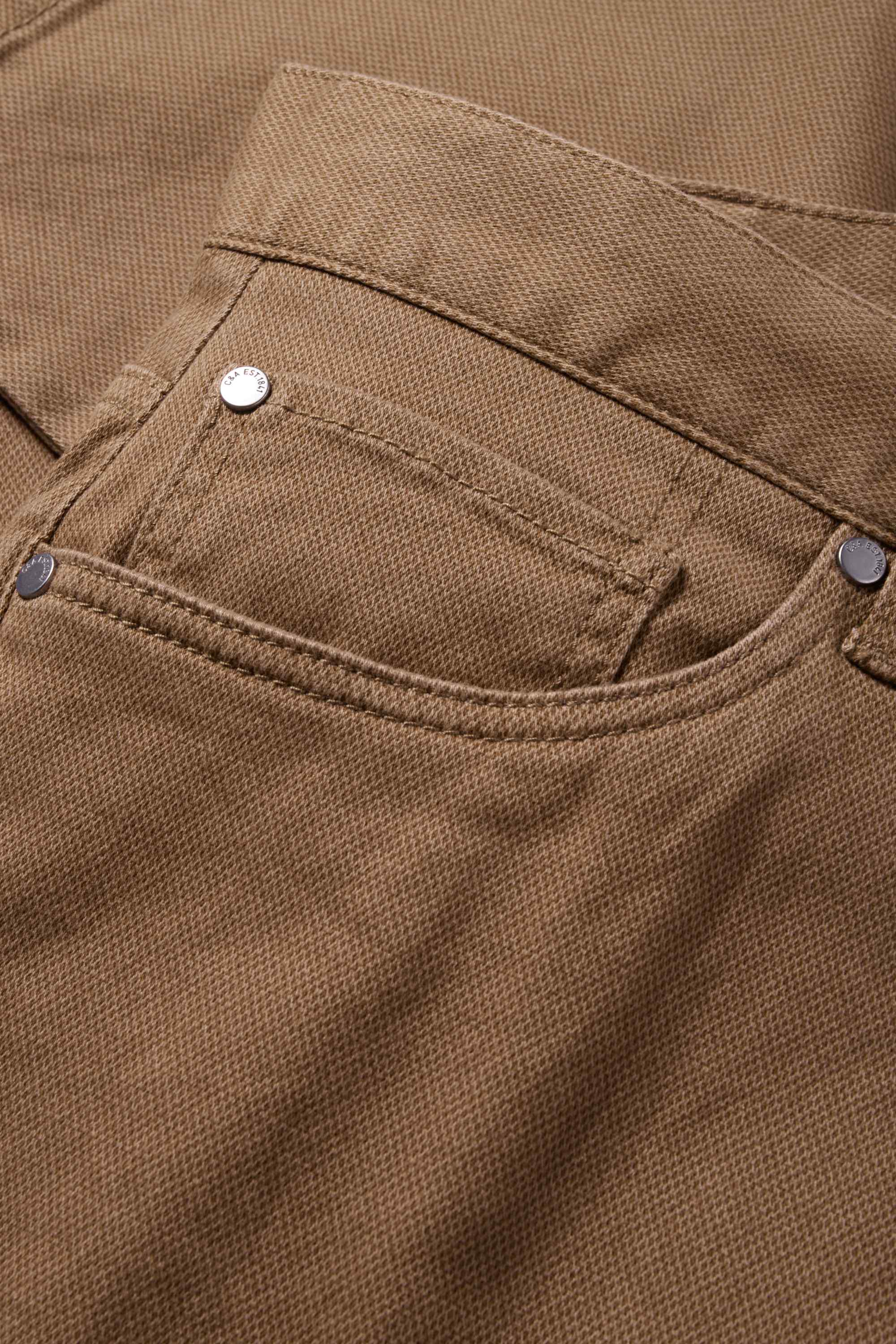 Trousers - regular fit light brown