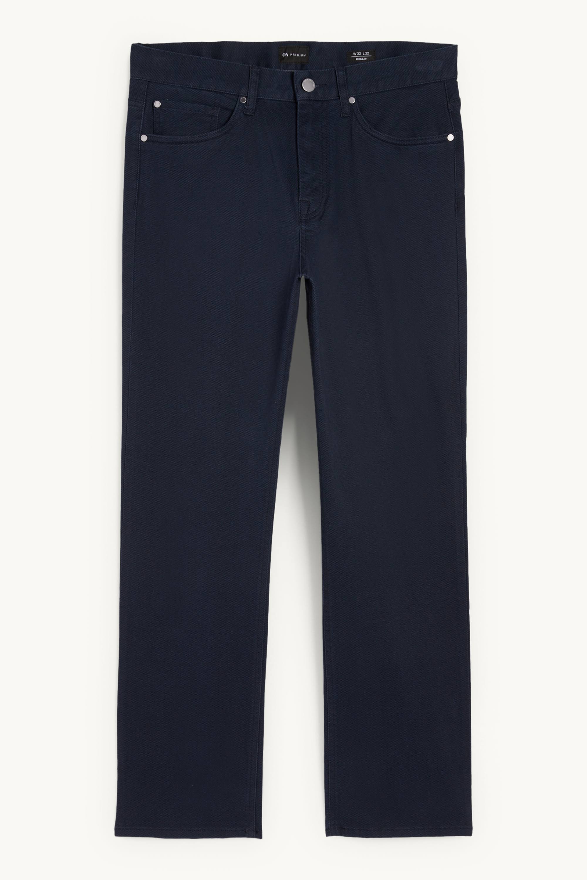 Trousers - regular fit denim-dark blue