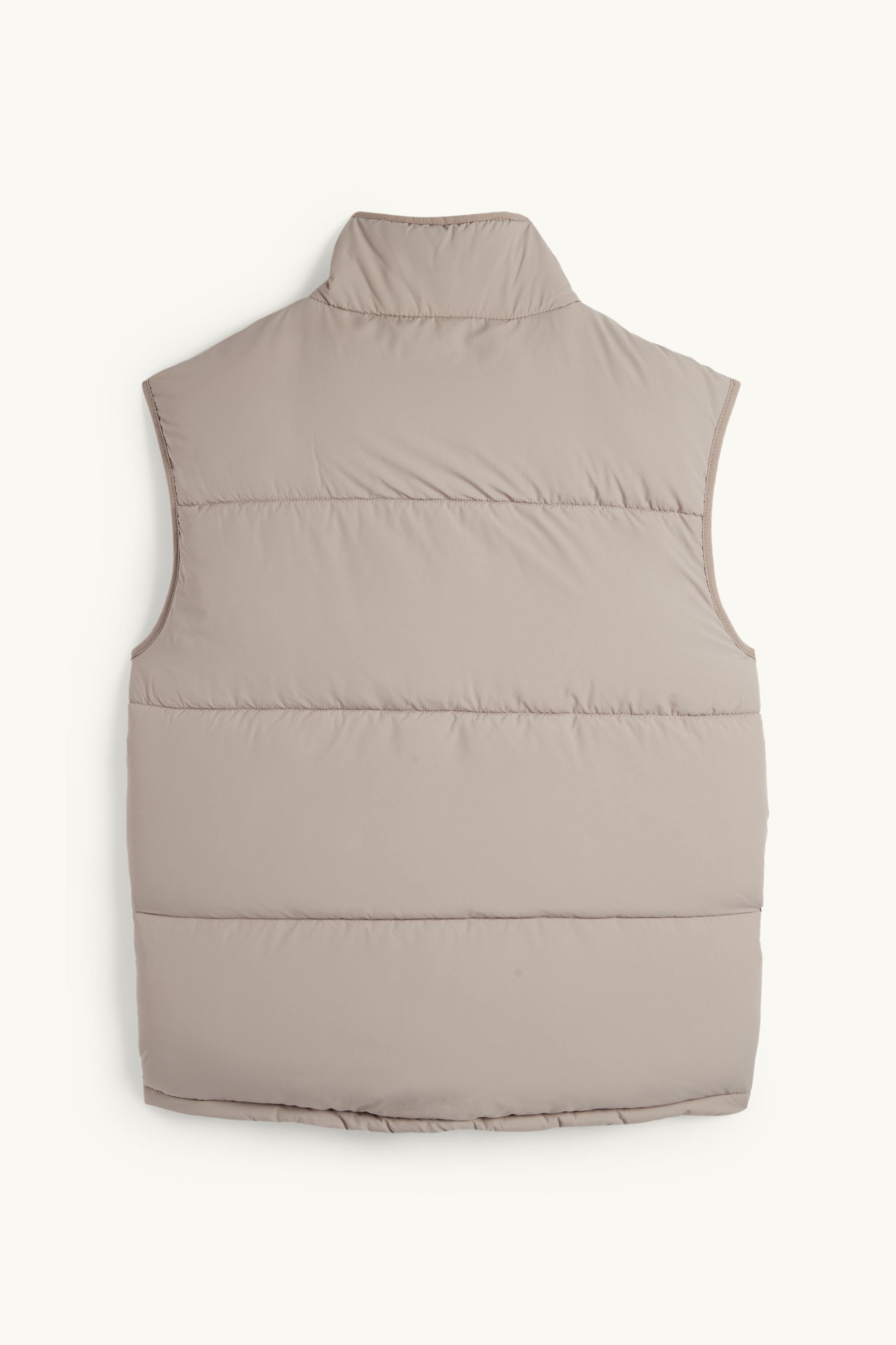 Quilted gilet taupe