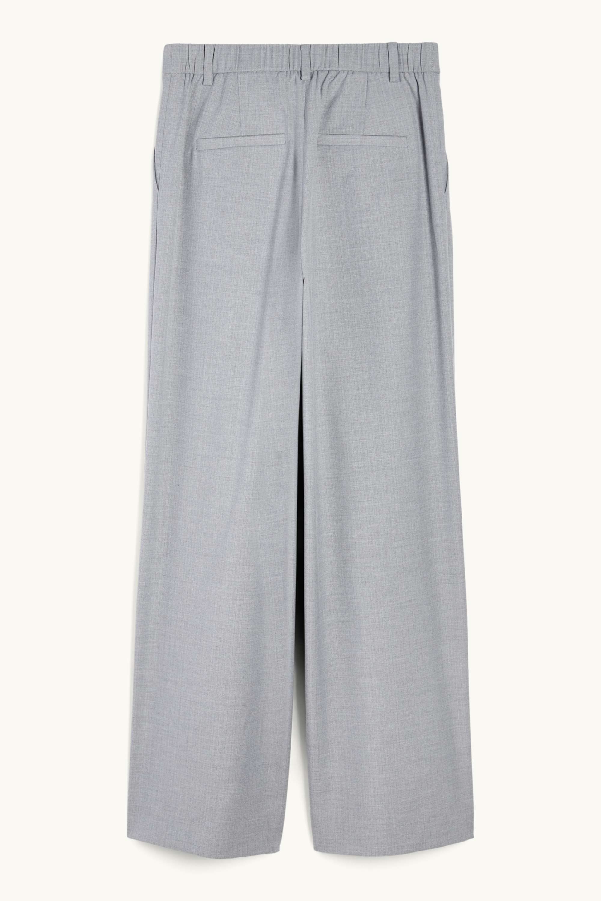 Business trousers - mid-rise waist - relaxed fit - pinstripes gray