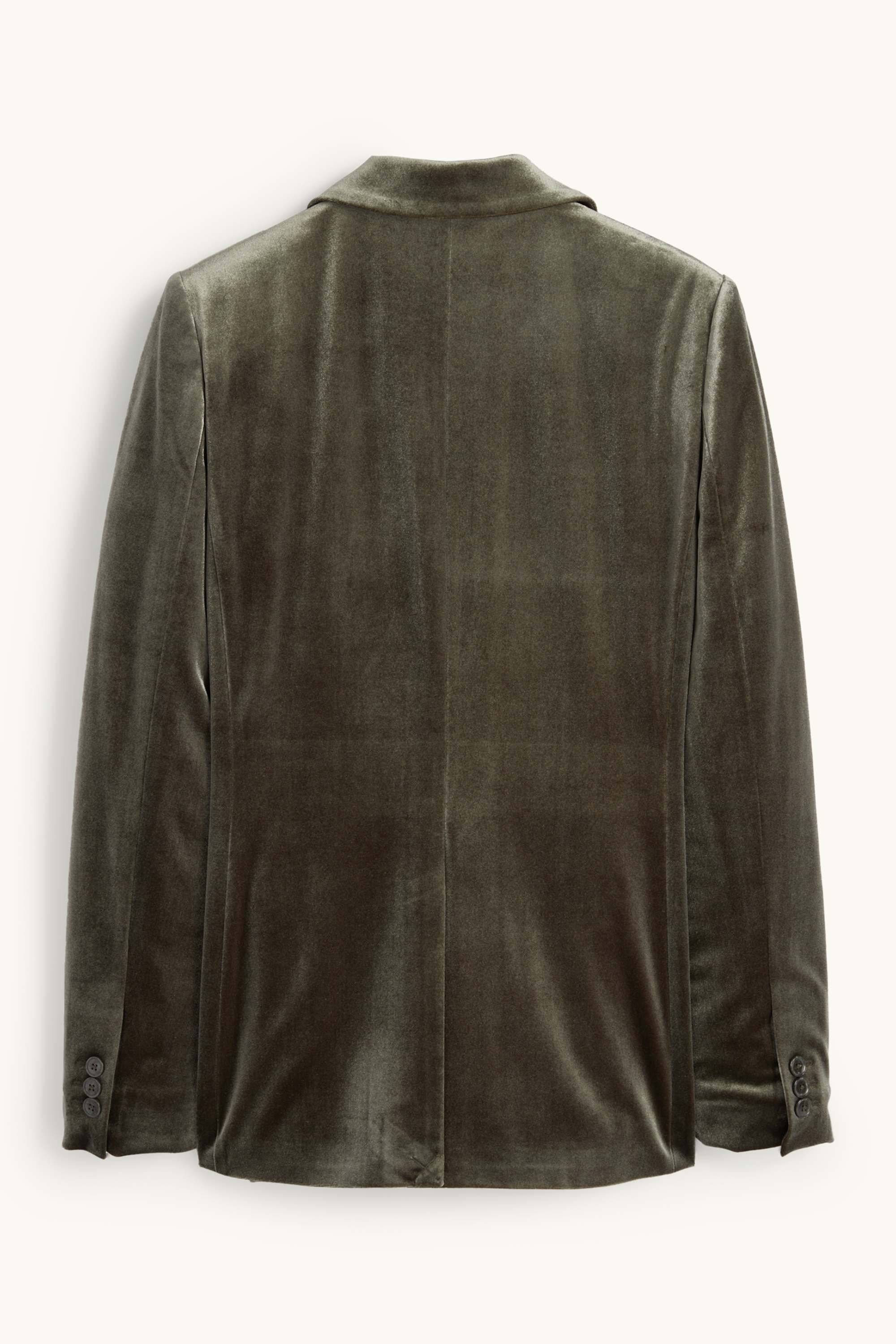 Long velvet blazer - regular fit green