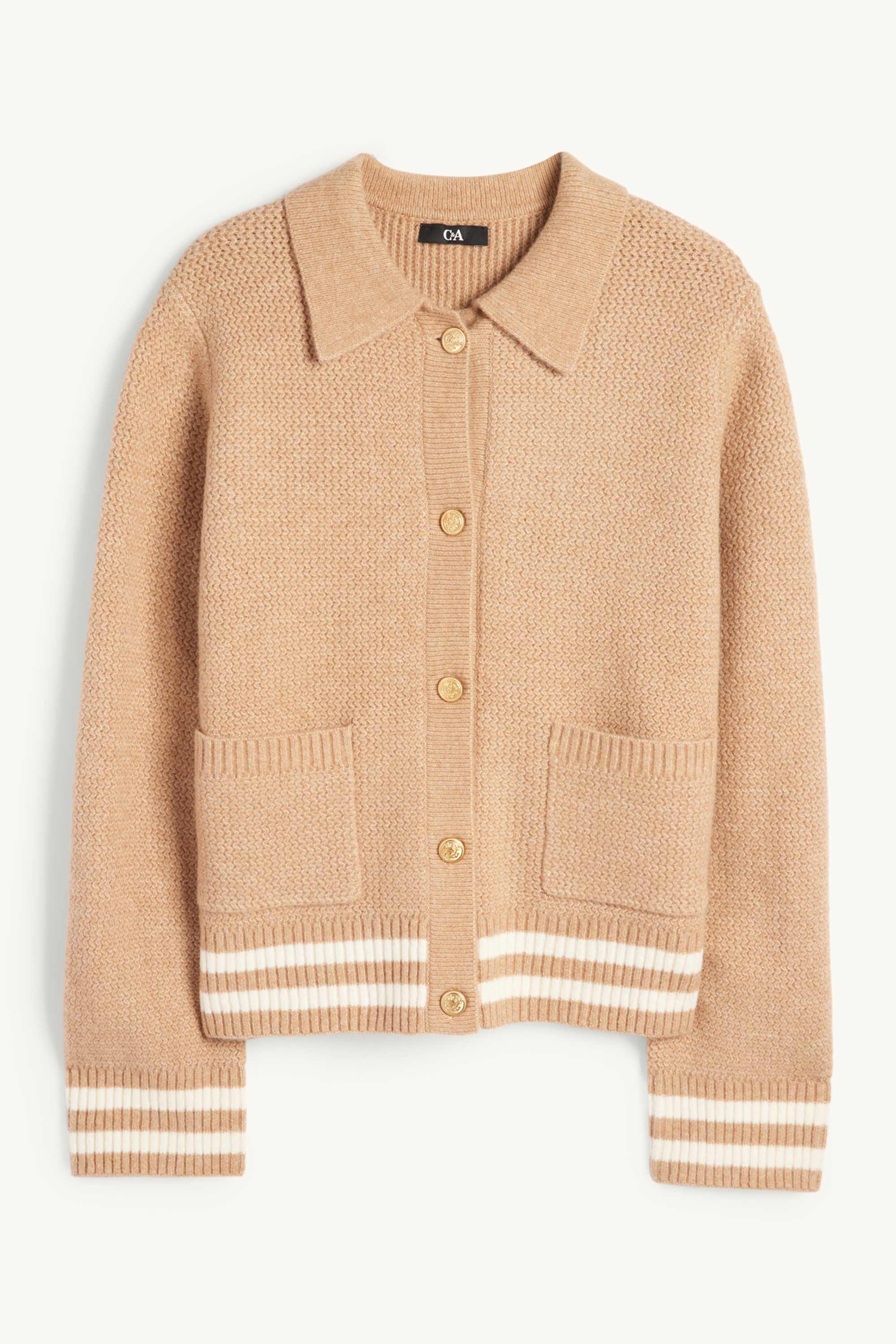 Cardigan - textured beige