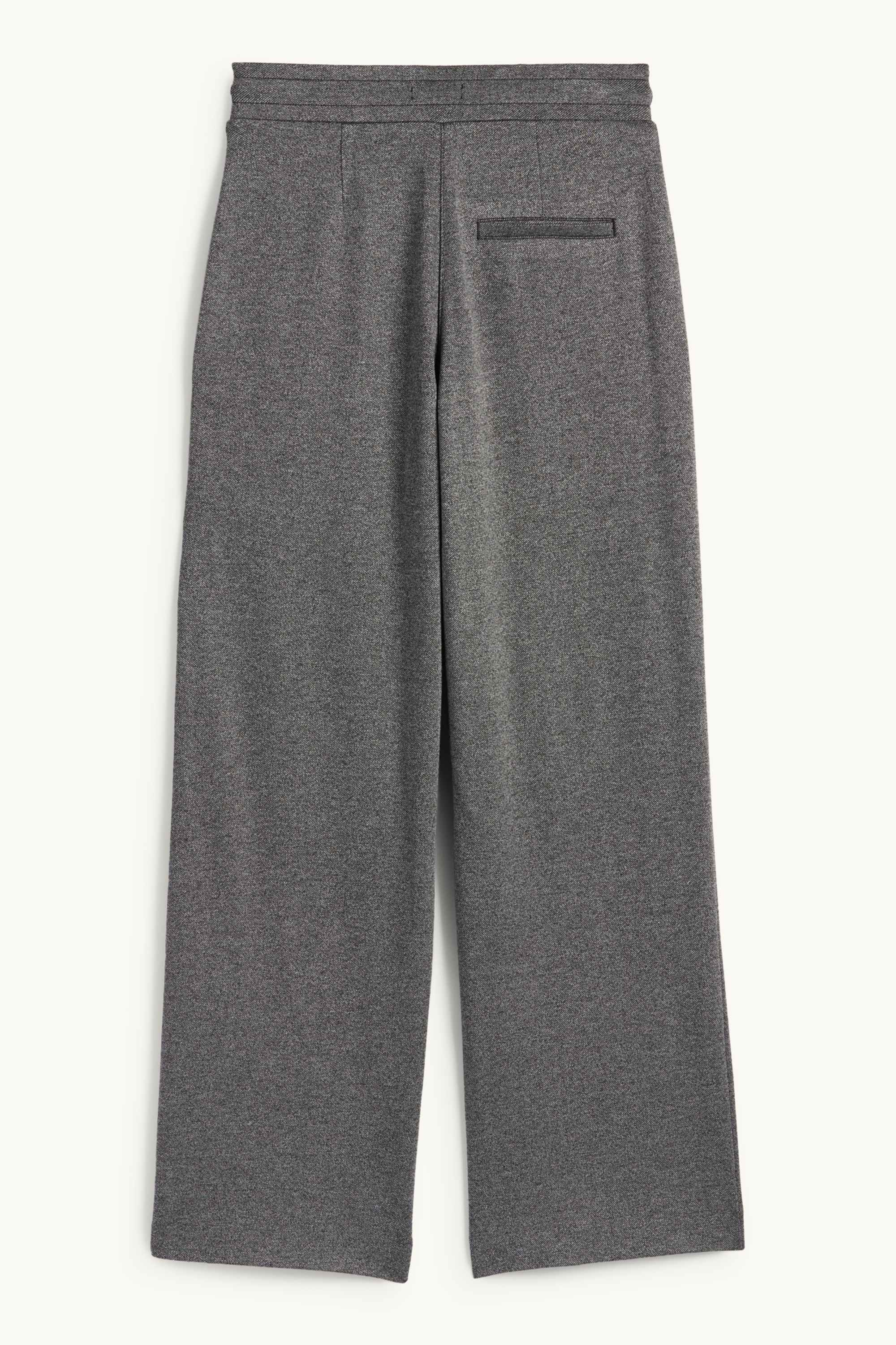 Jersey trousers - mid-rise waist - straight fit dark gray
