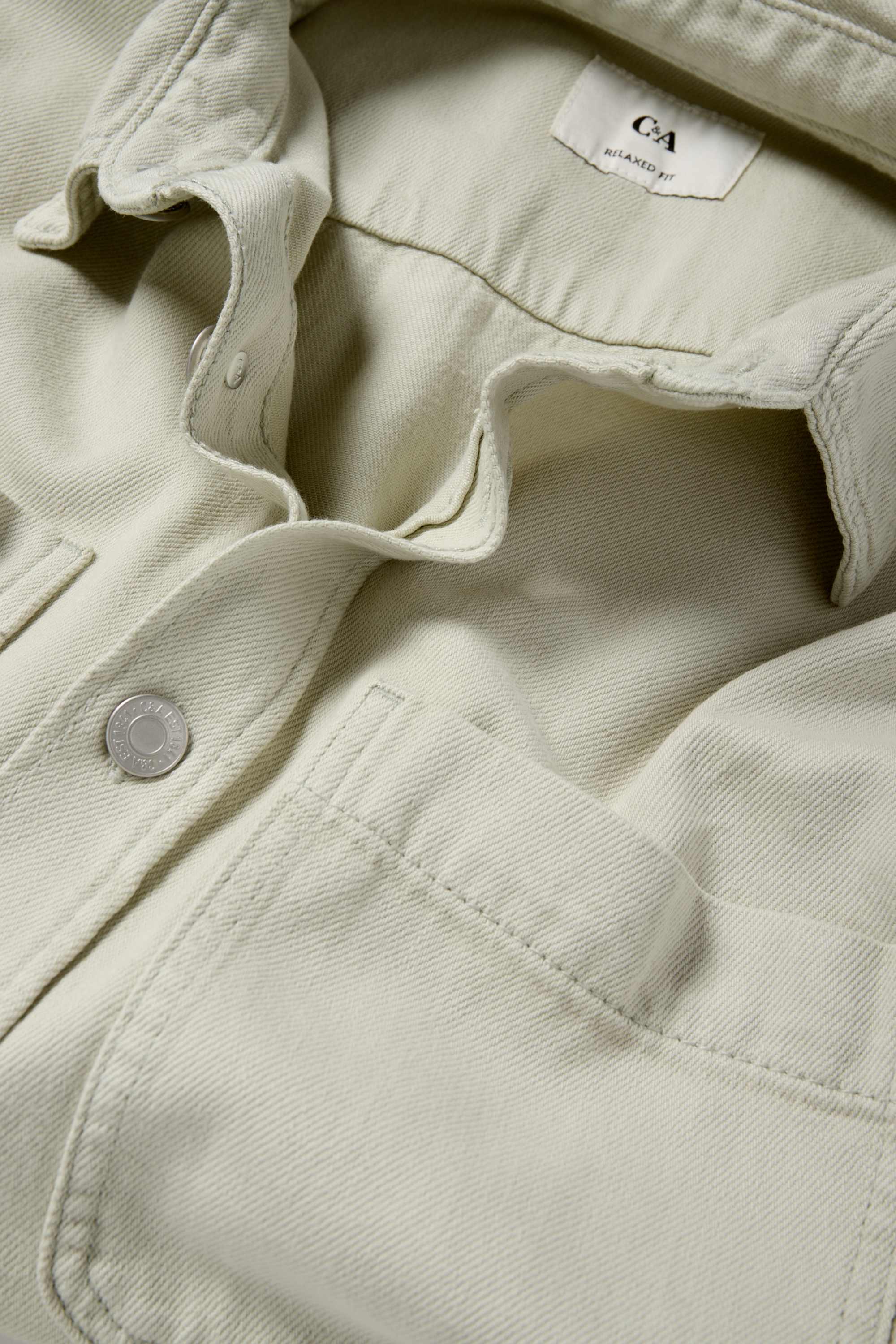 Denim shirt - regular fit - kent collar mint green