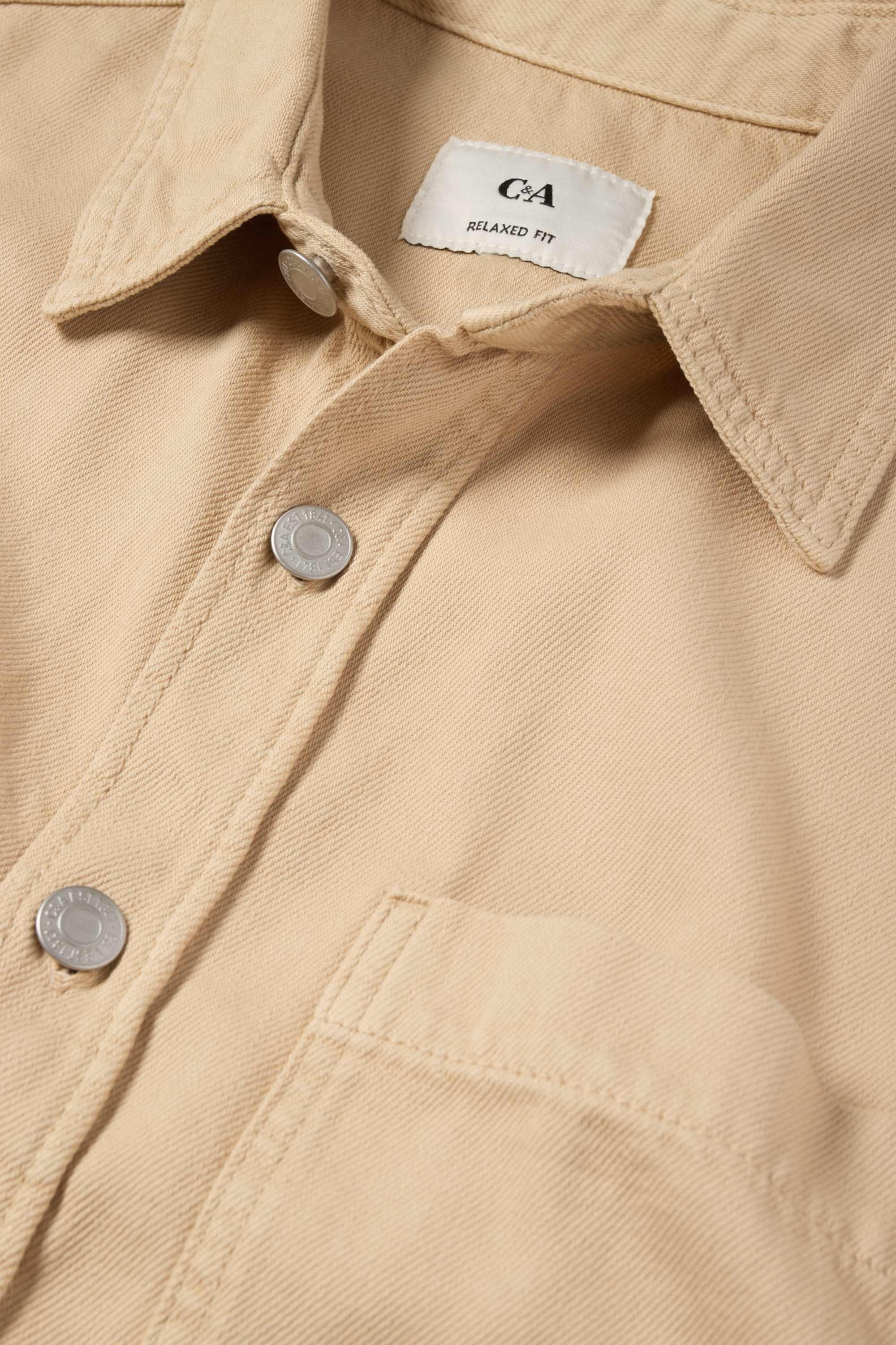 Denim shirt - regular fit - kent collar beige