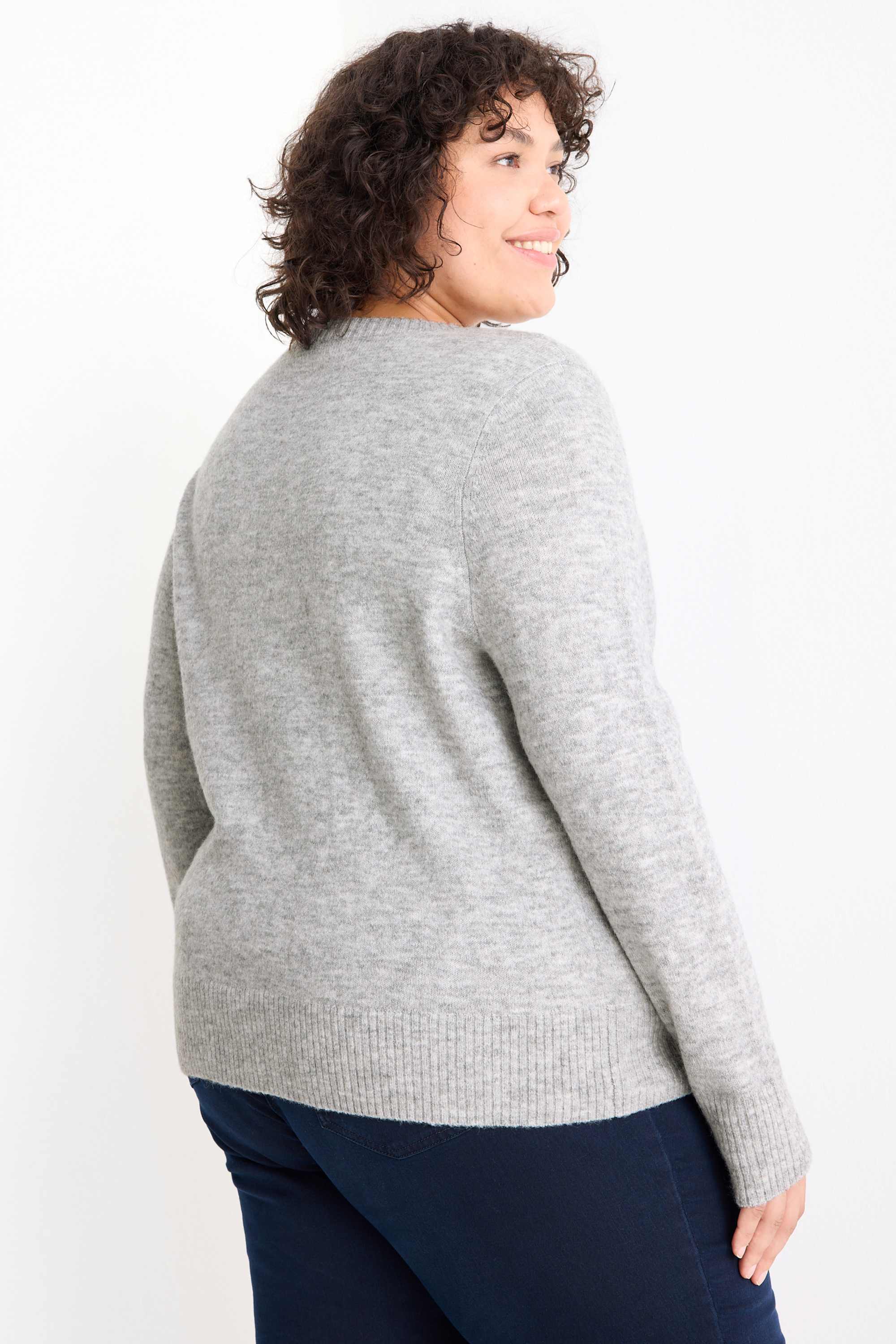 Jumper light gray-melange