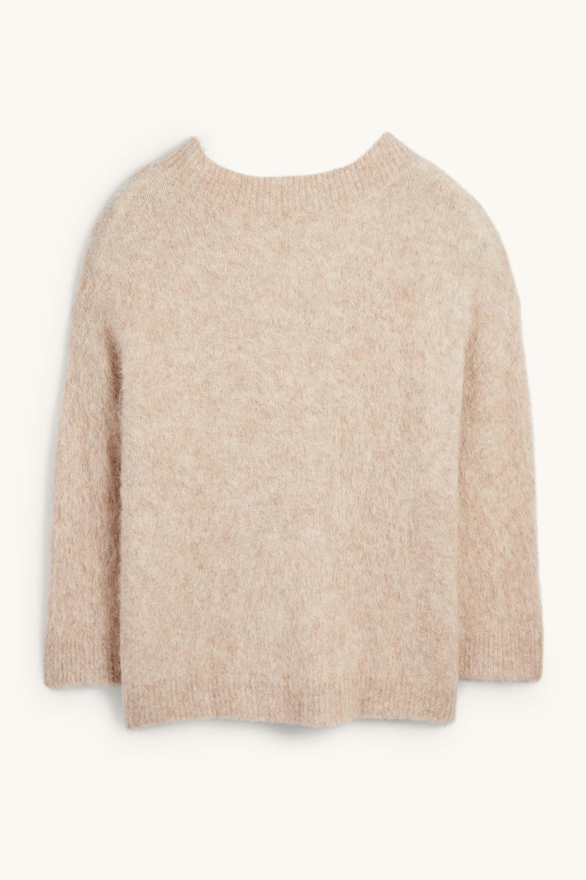 V-neck jumper - alpaca blend beige