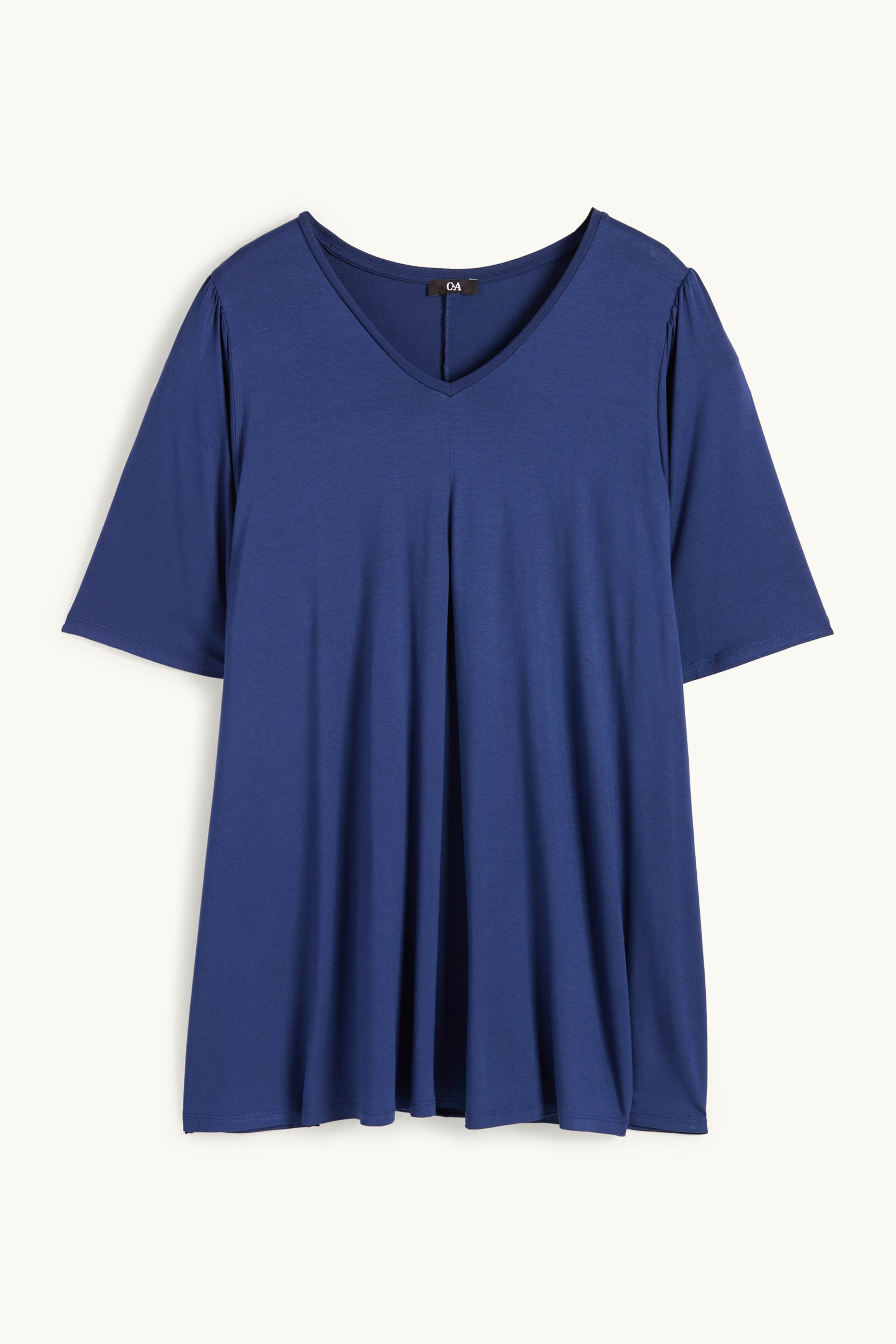 V-neck T-shirt dark blue
