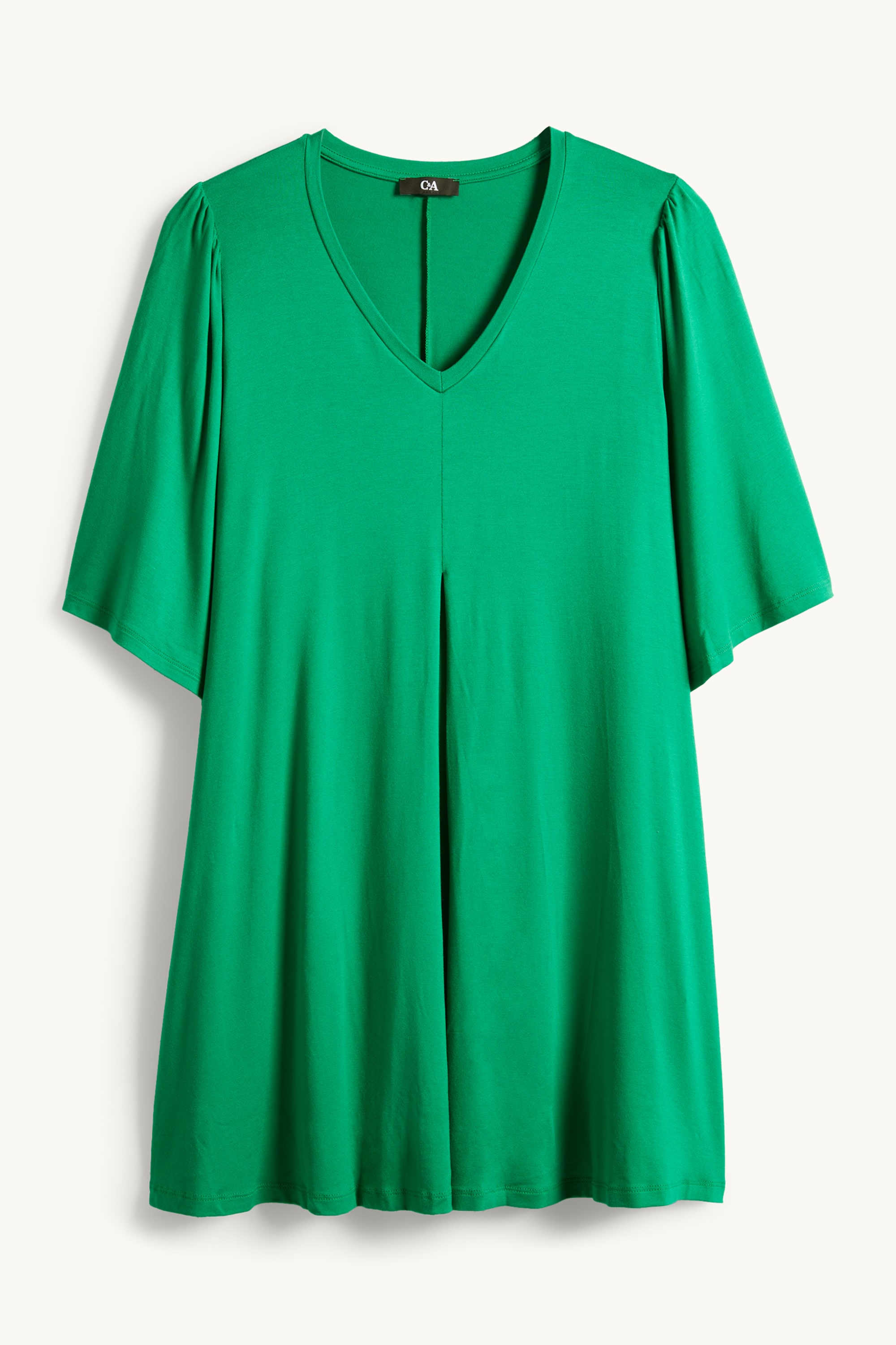 V-neck T-shirt green