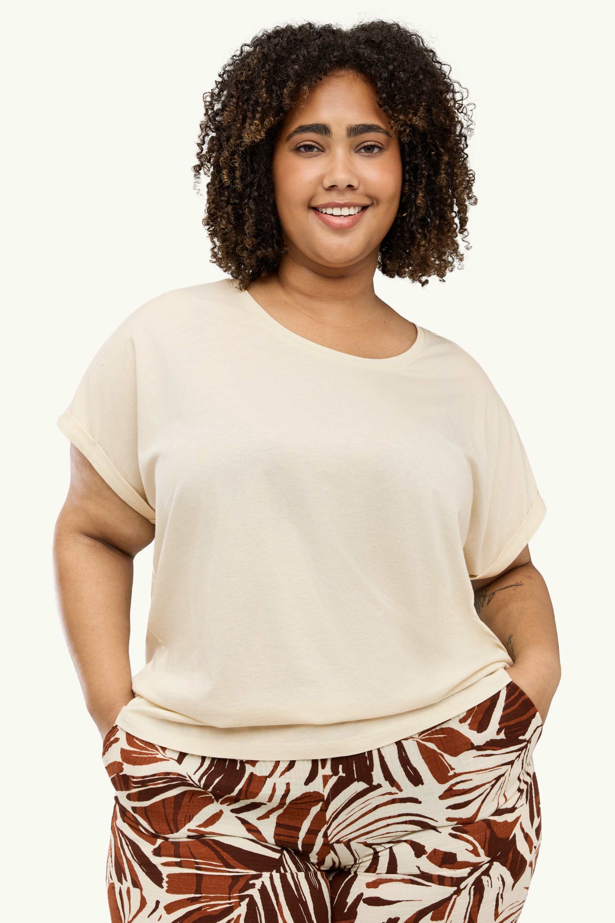 T-shirt creme