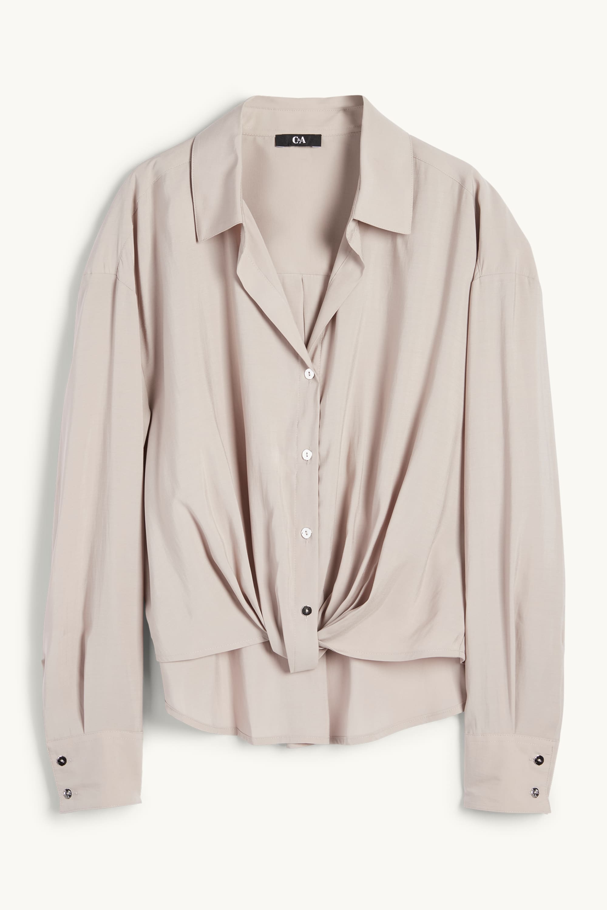 Blouse with knot detail gray