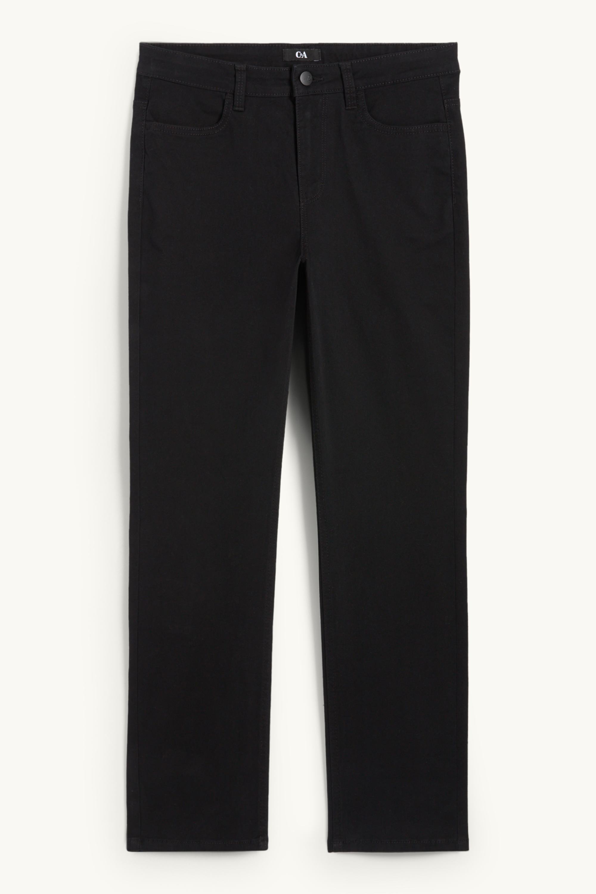 Cloth trousers - high waist - slim fit black