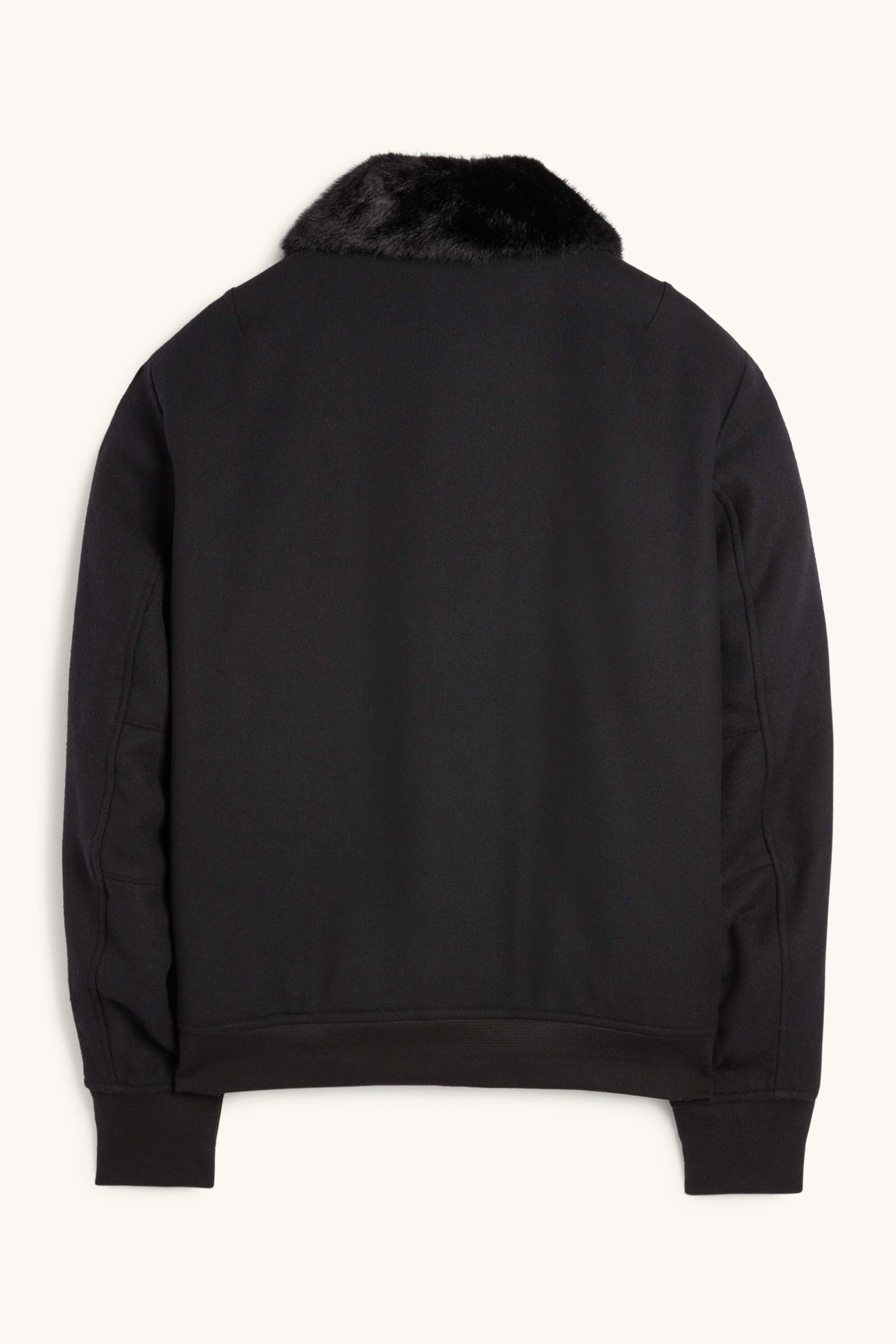 Jacket with faux fur trim black