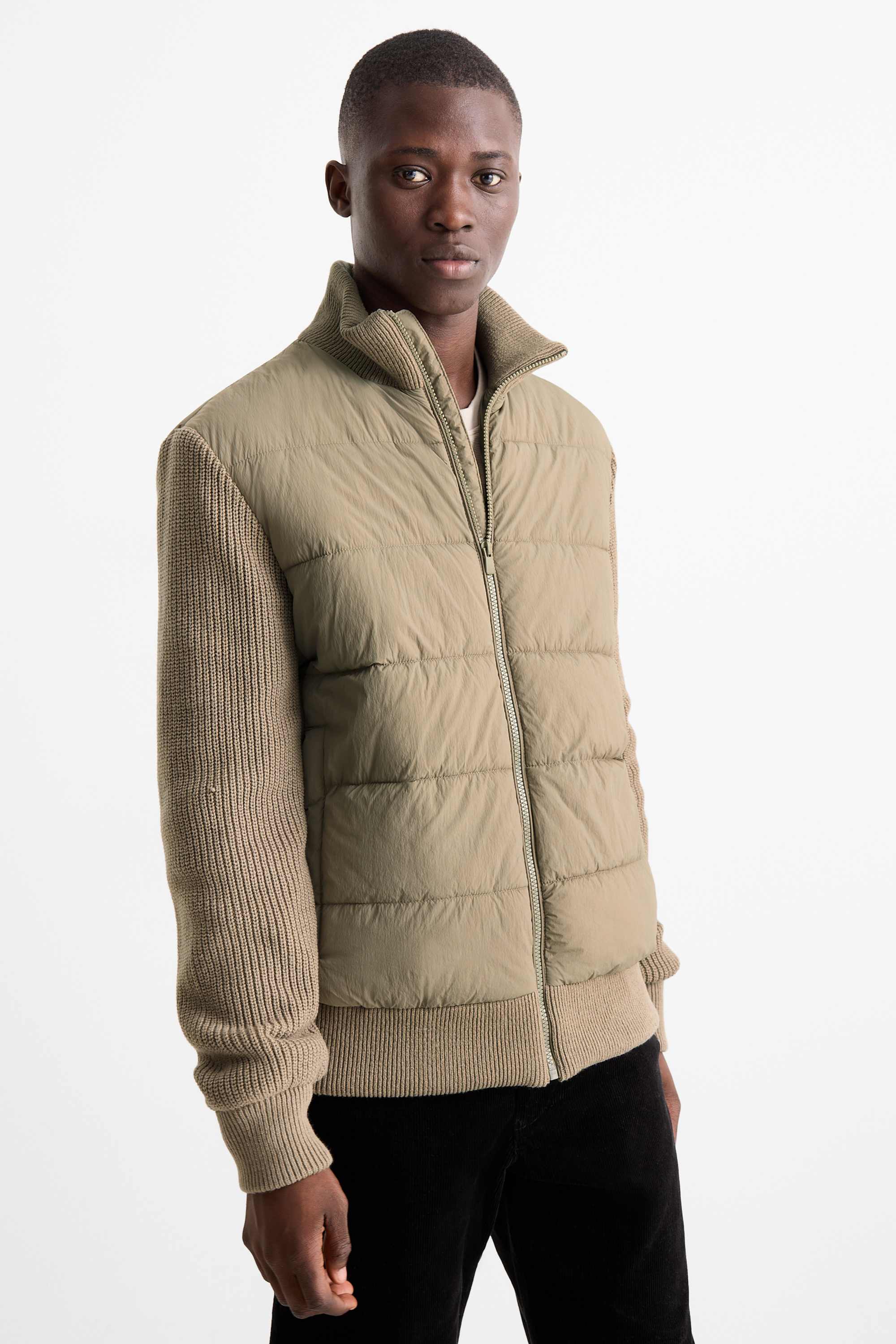 Quilted jacket beige