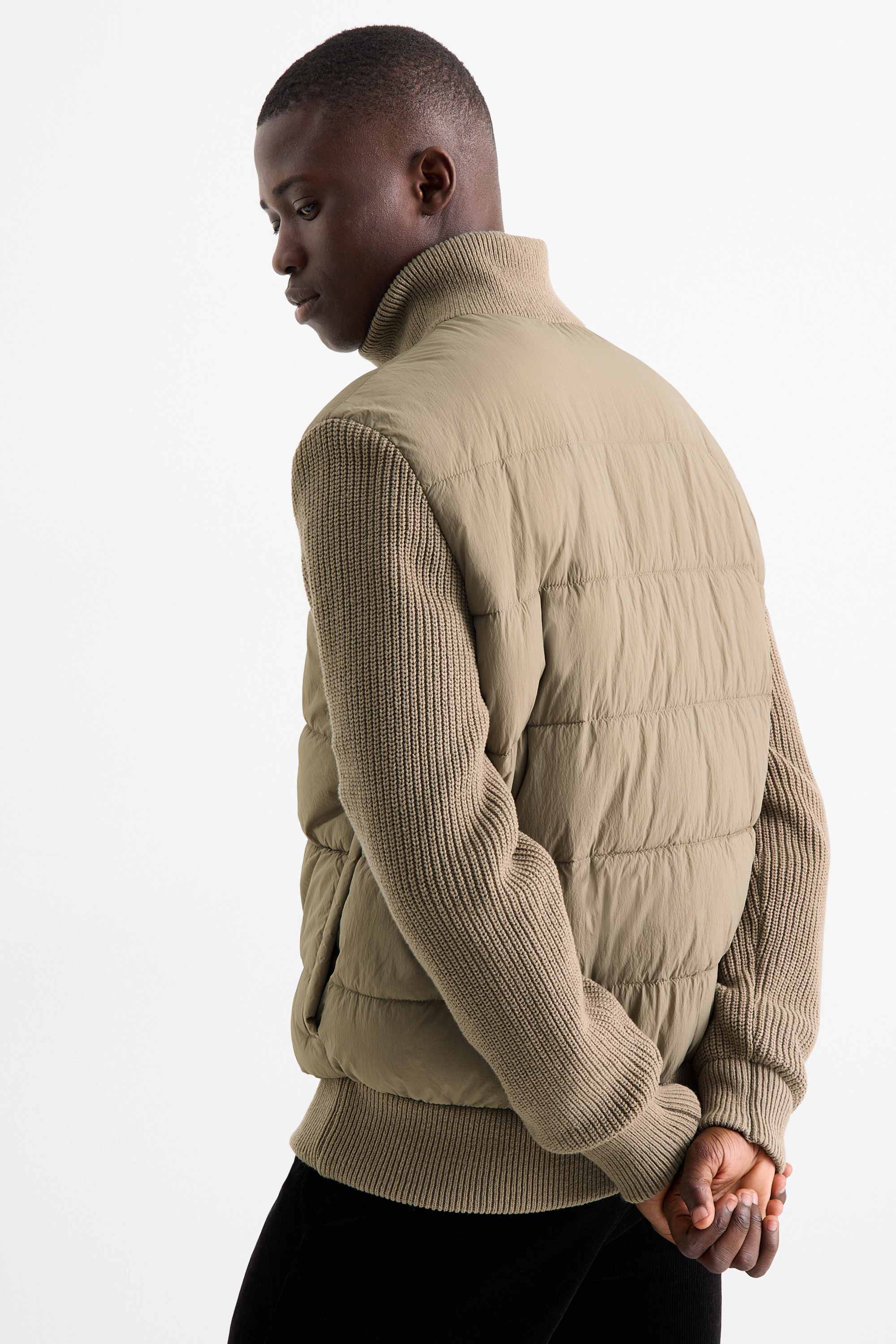 Quilted jacket beige