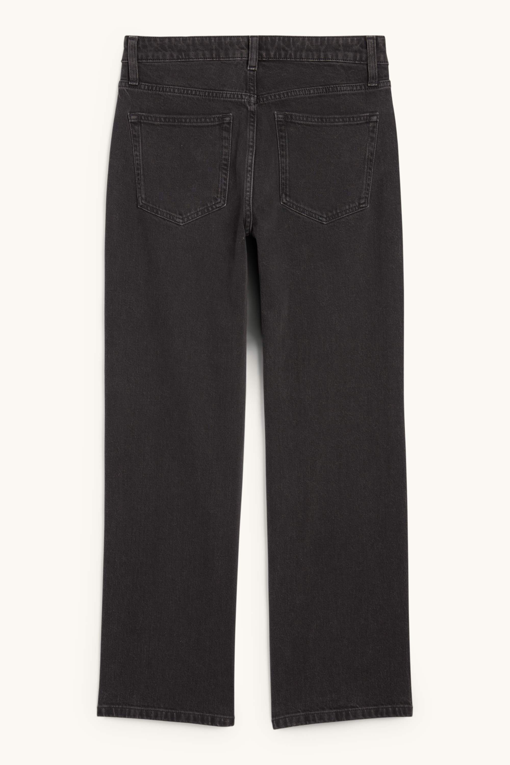 Baggy jeans - mid-rise waist denim-dark gray