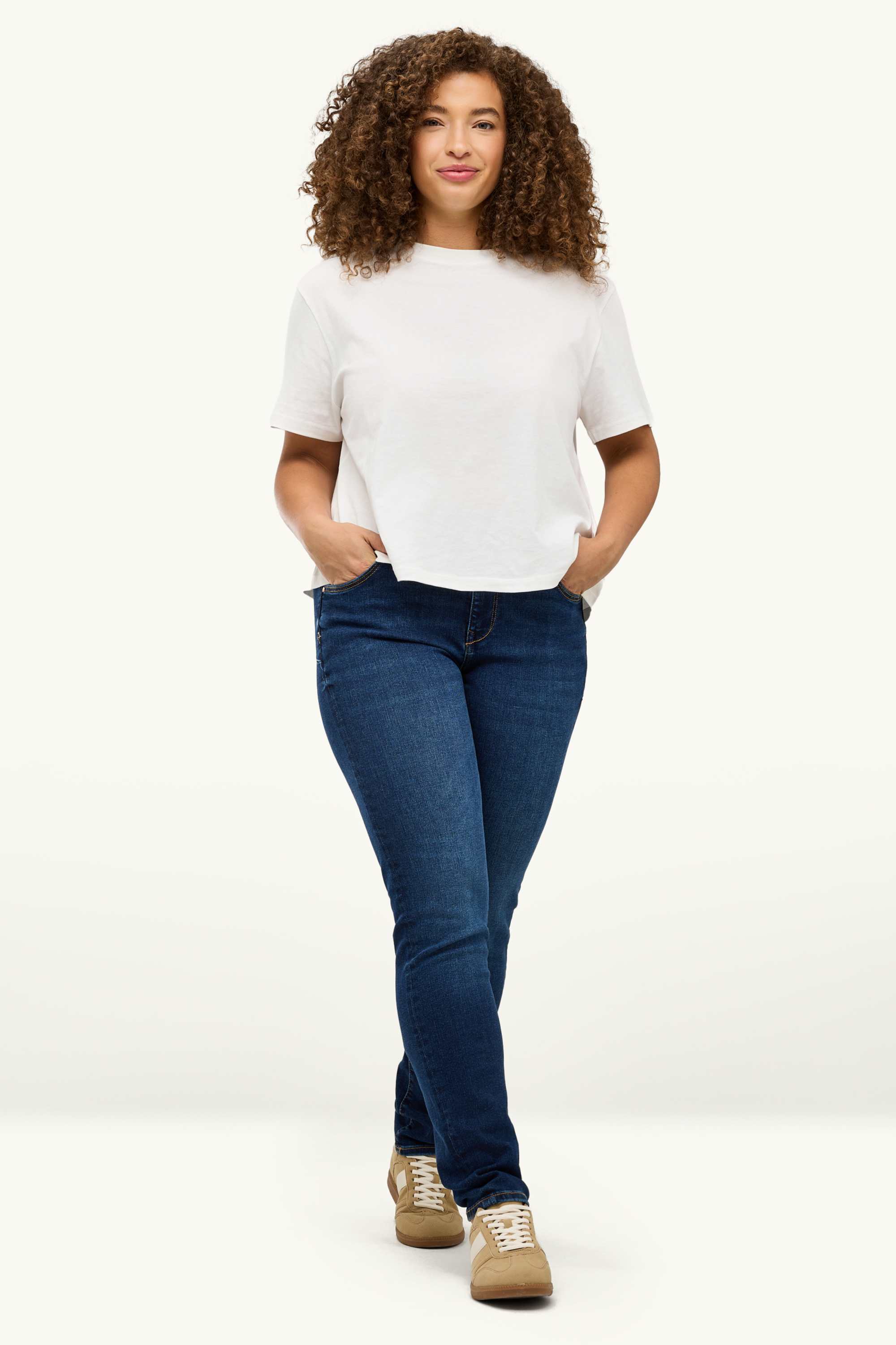 Slim jeans - mid-rise waist - shaping jeans - LYCRA® denim-dark blue