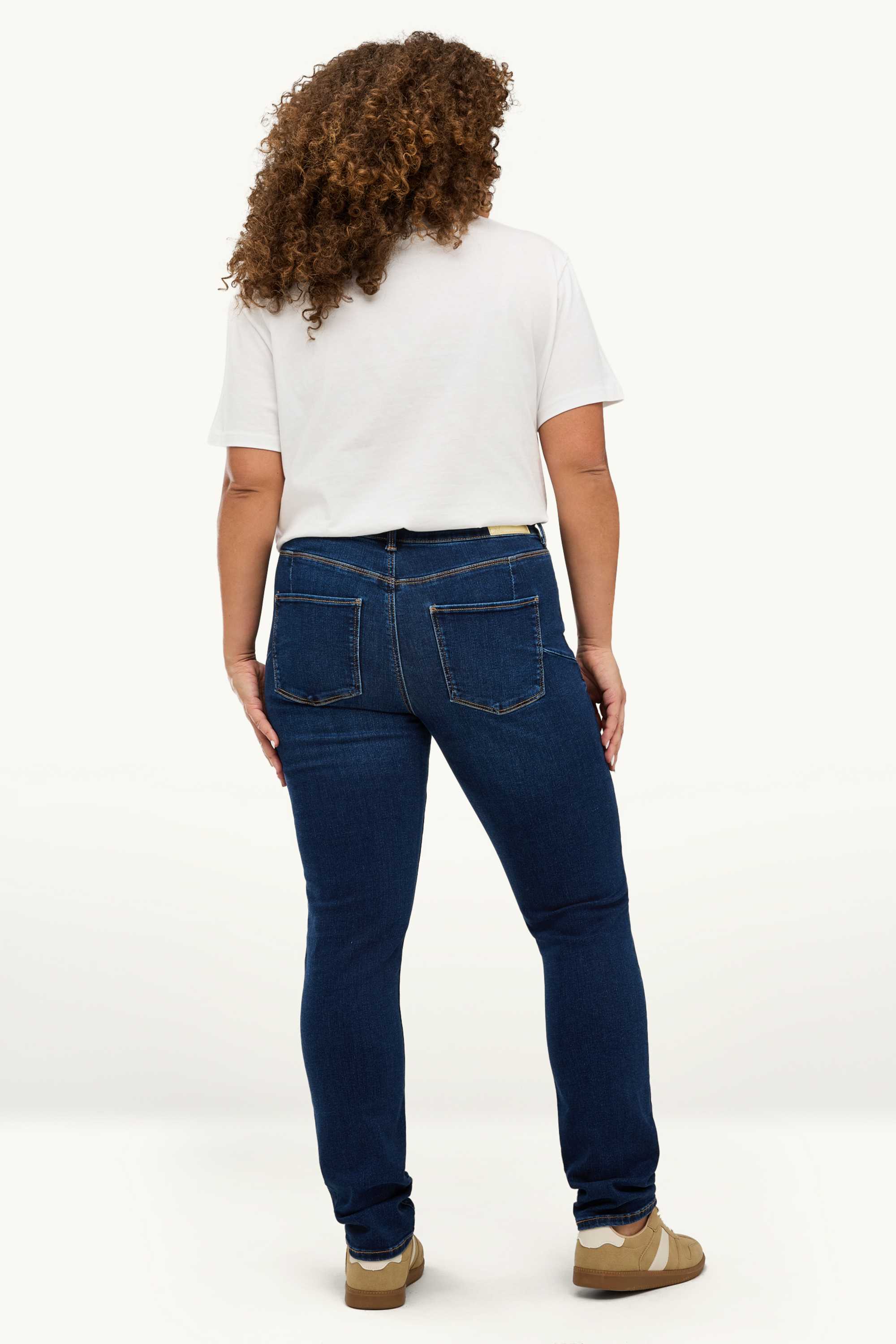 Slim jeans - mid-rise waist - shaping jeans - LYCRA® denim-dark blue