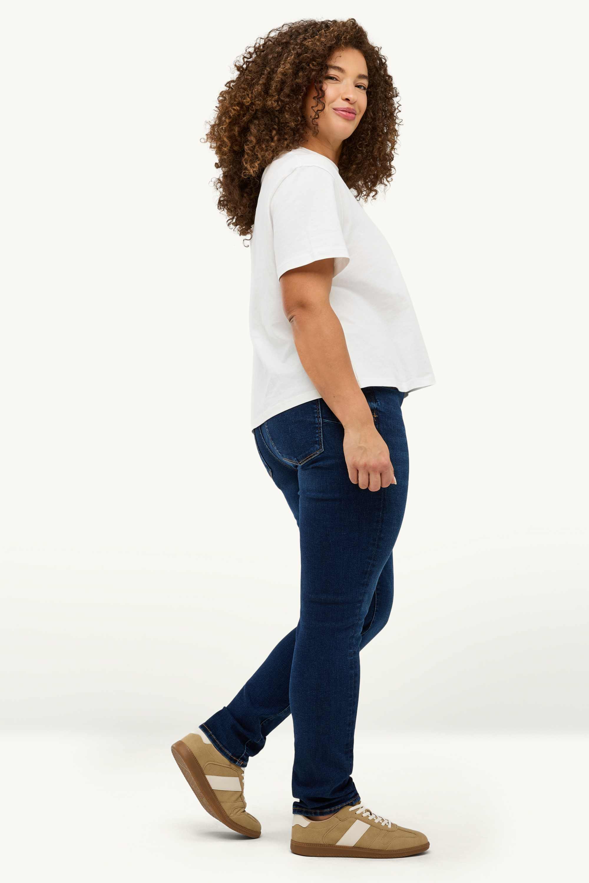 Slim jeans - mid-rise waist - shaping jeans - LYCRA® denim-dark blue