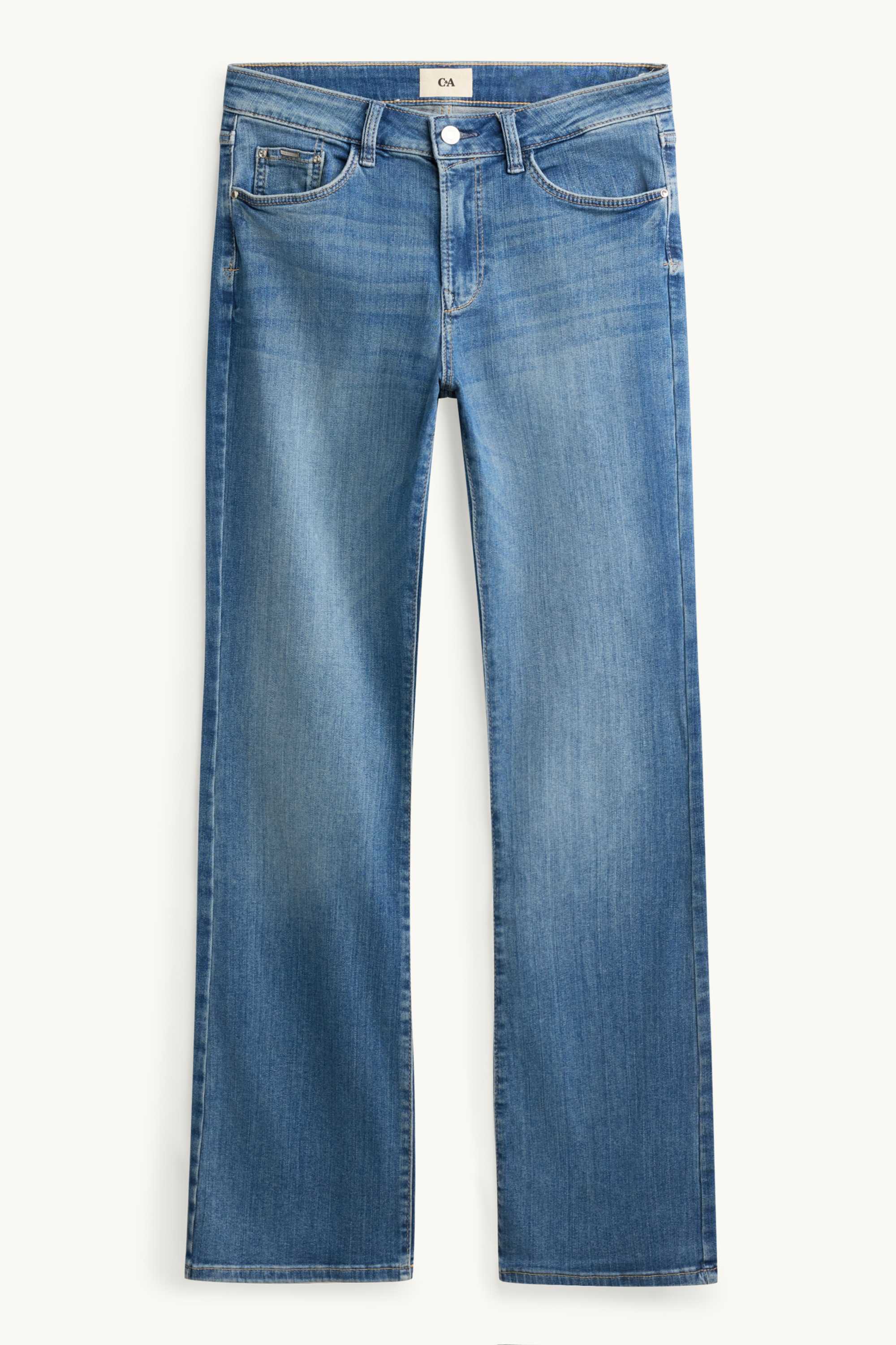 Bootcut jeans - mid-rise waist - LYCRA® blue denim