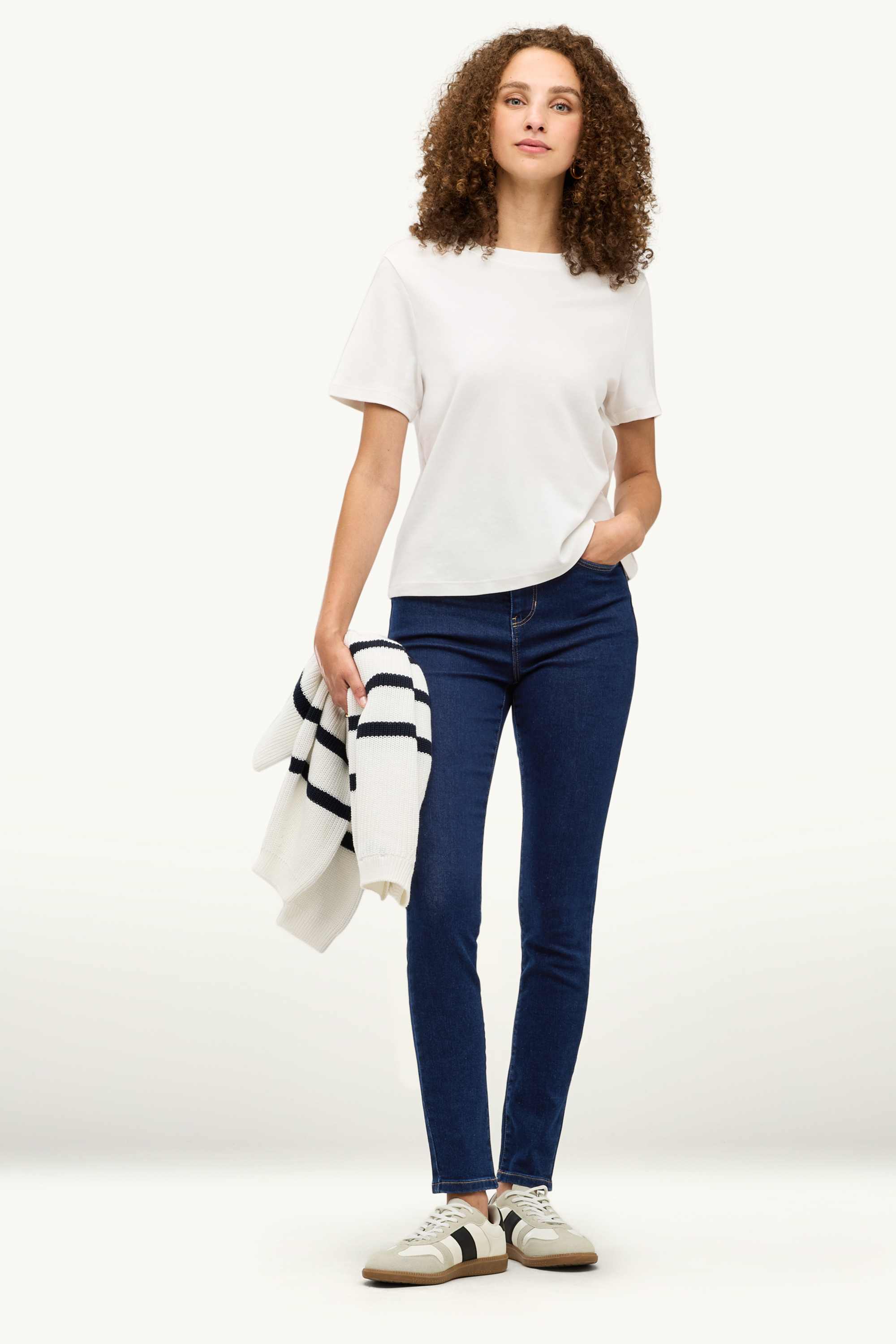 Jegging jeans - high waist blue denim