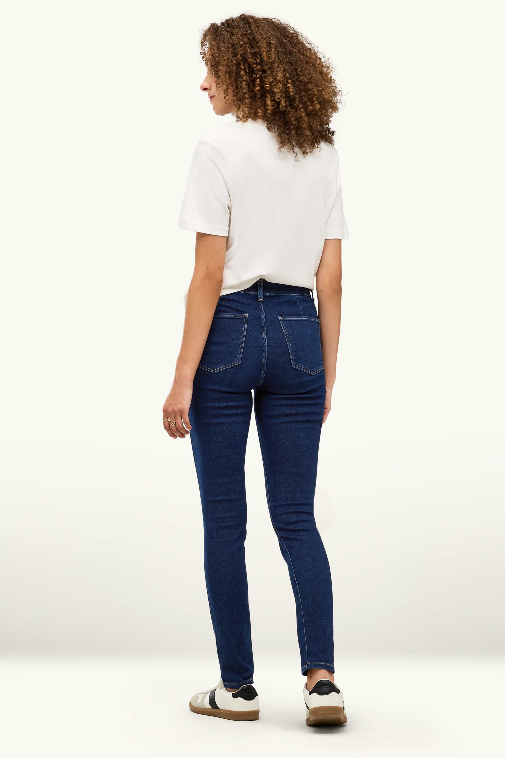 Jegging jeans - high waist blue denim