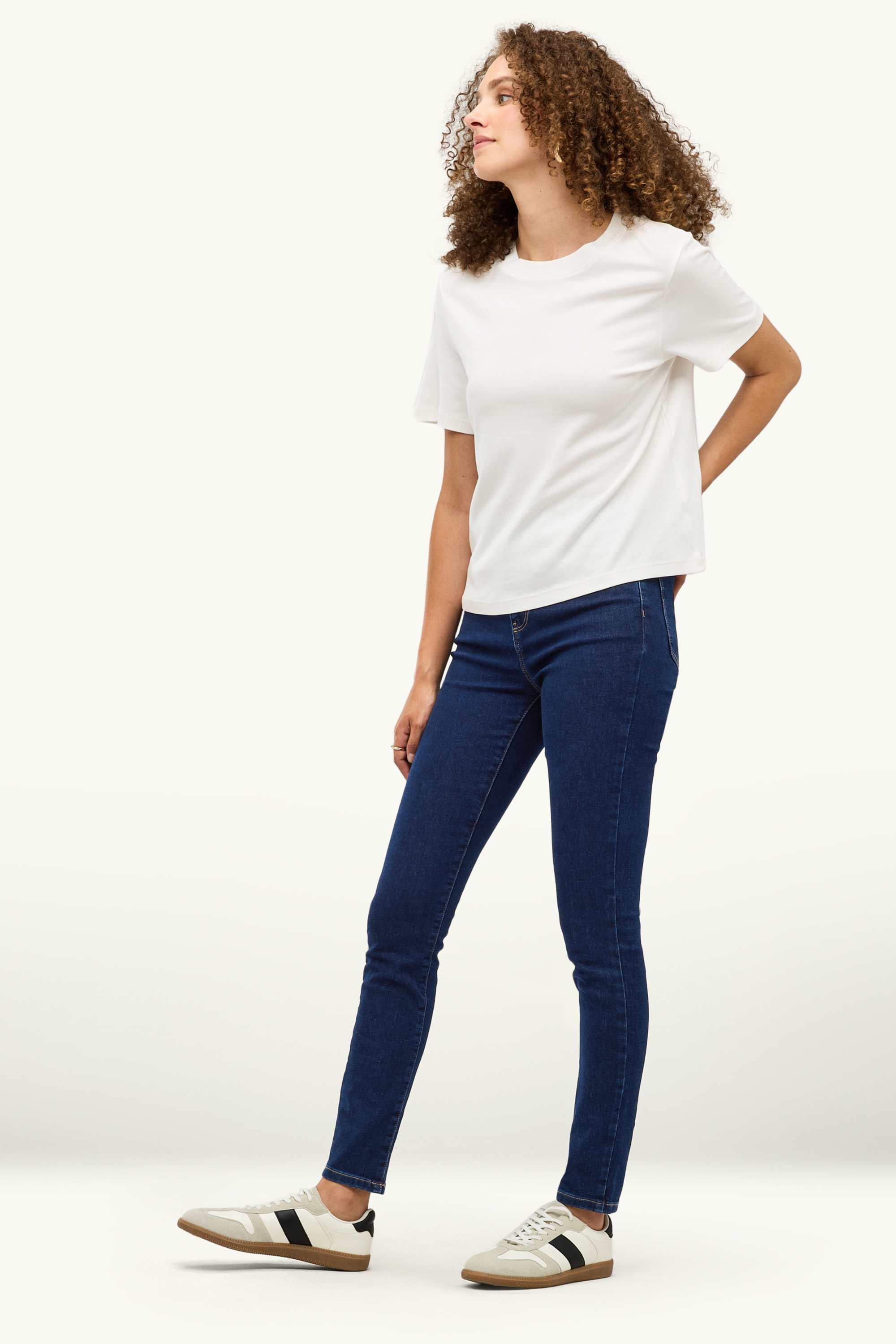 Jegging jeans - high waist blue denim