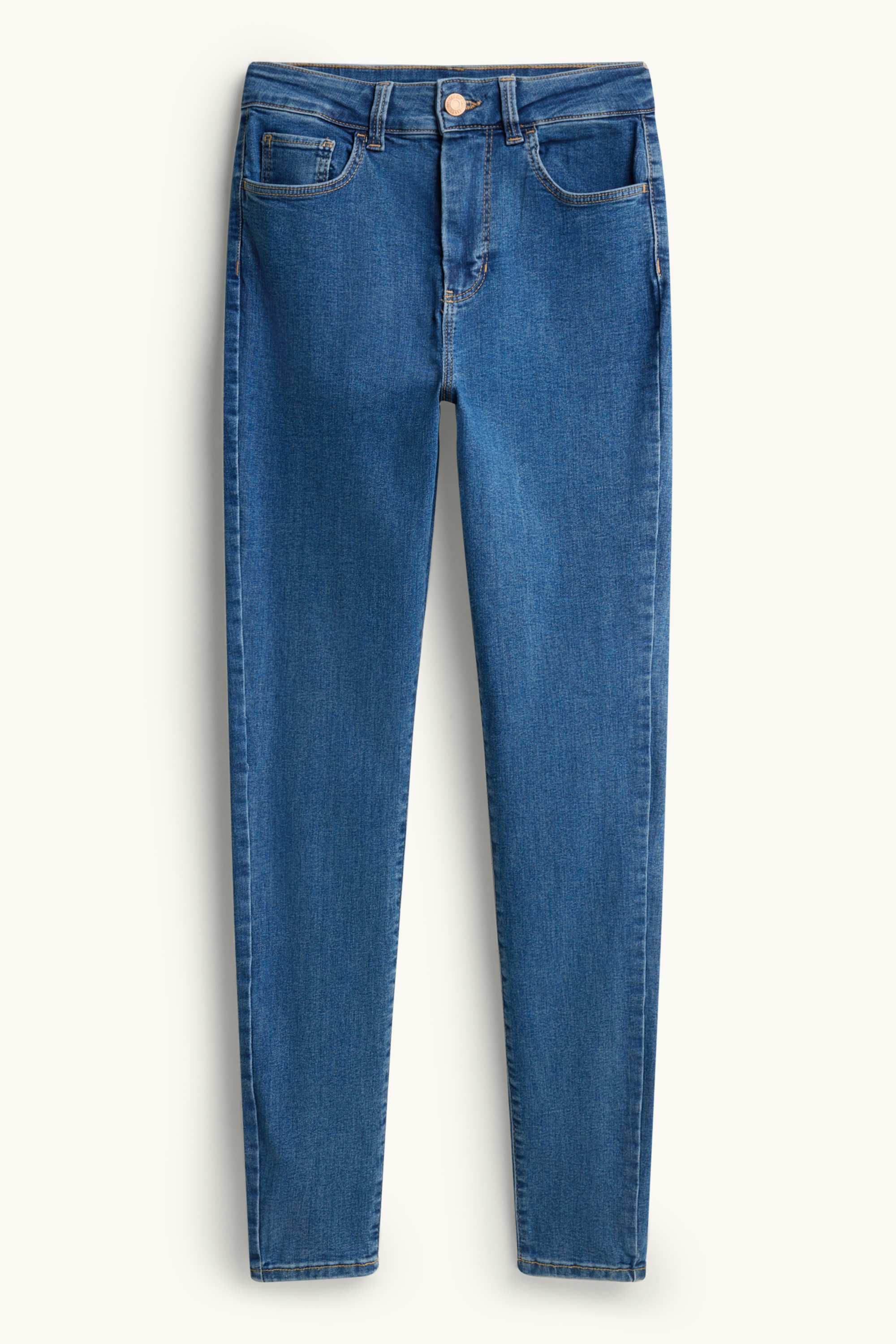 Skinny jeans - high waist blue denim