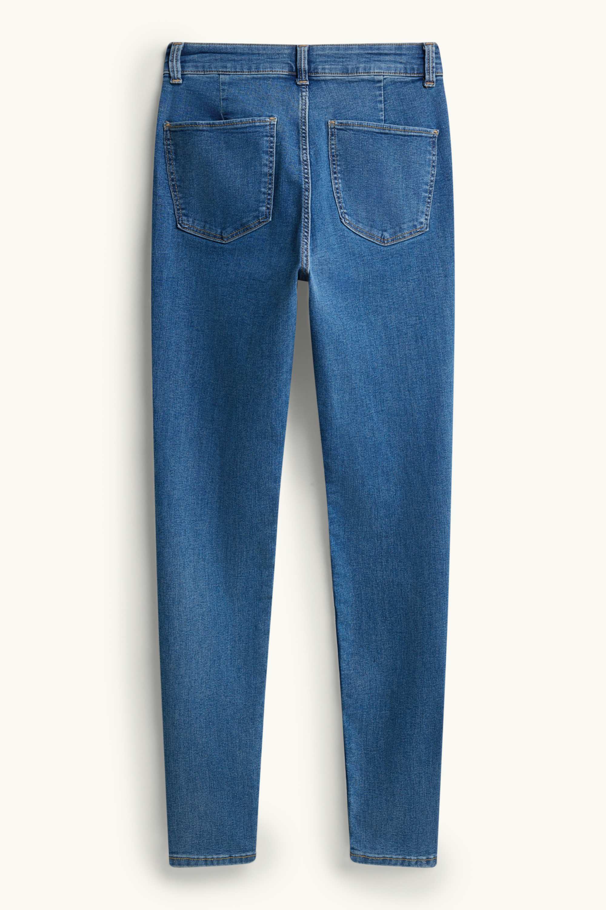 Skinny jeans - high waist blue denim