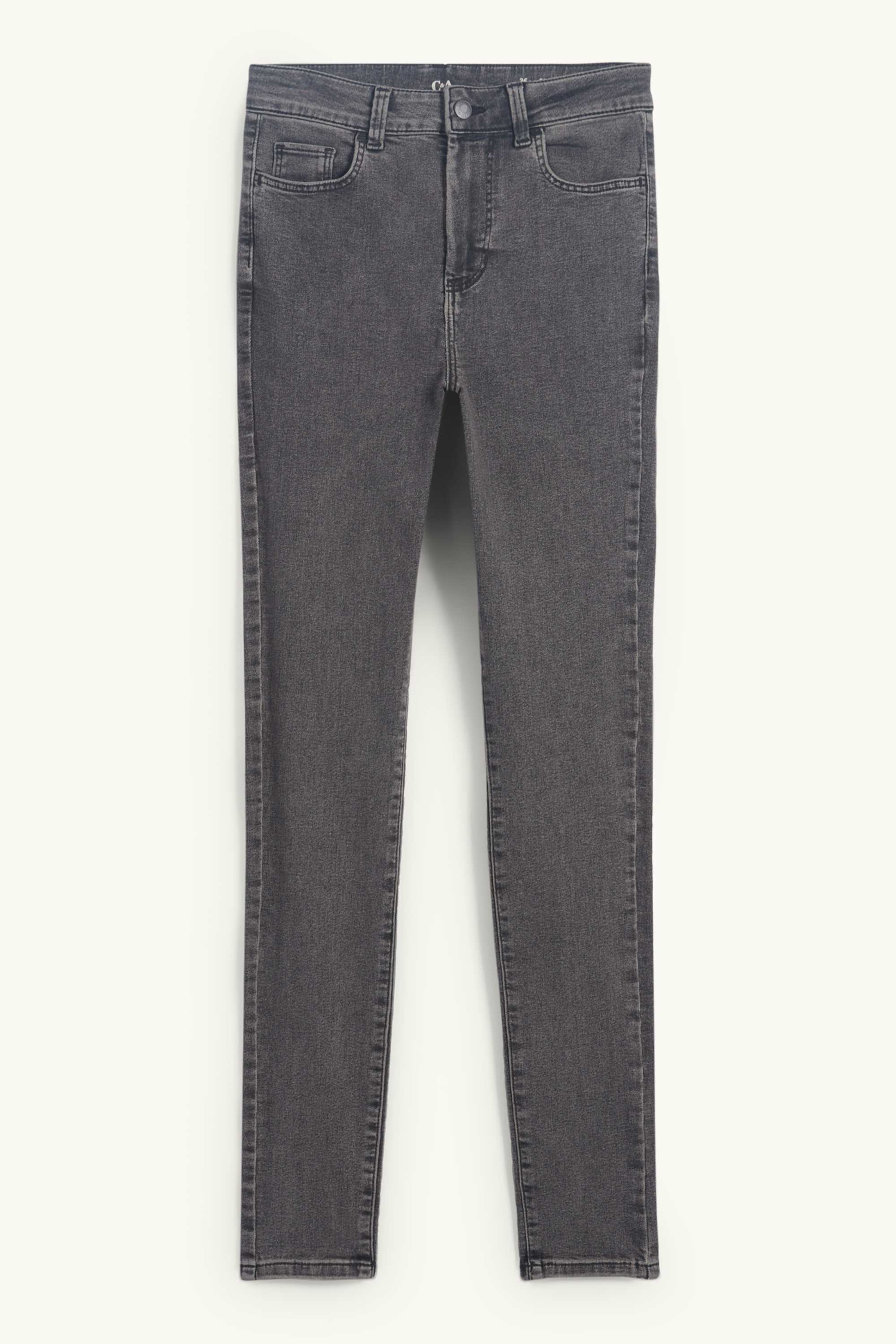 Jegging jeans - high waist denim-gray