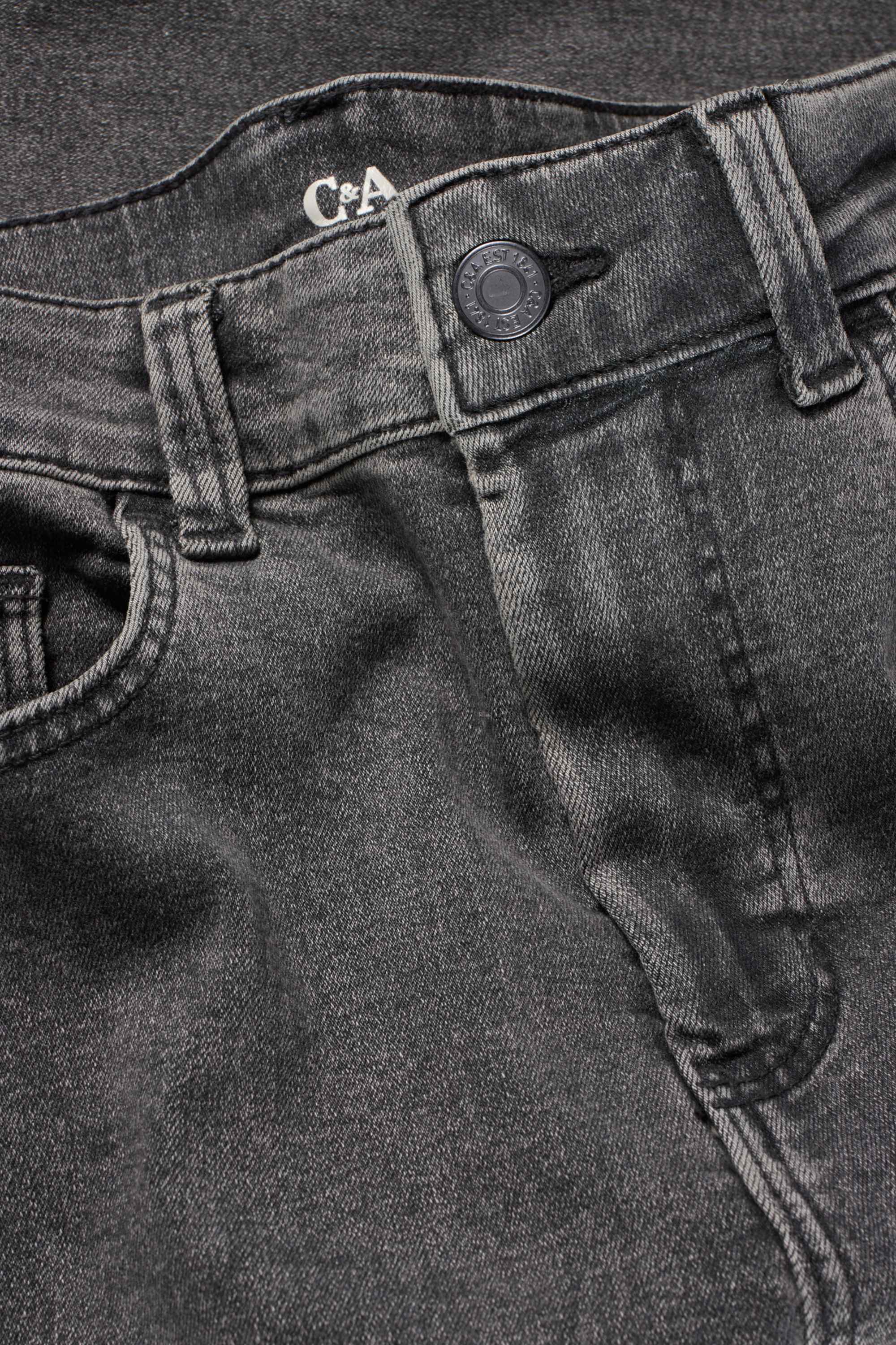 Jegging jeans - high waist denim-gray