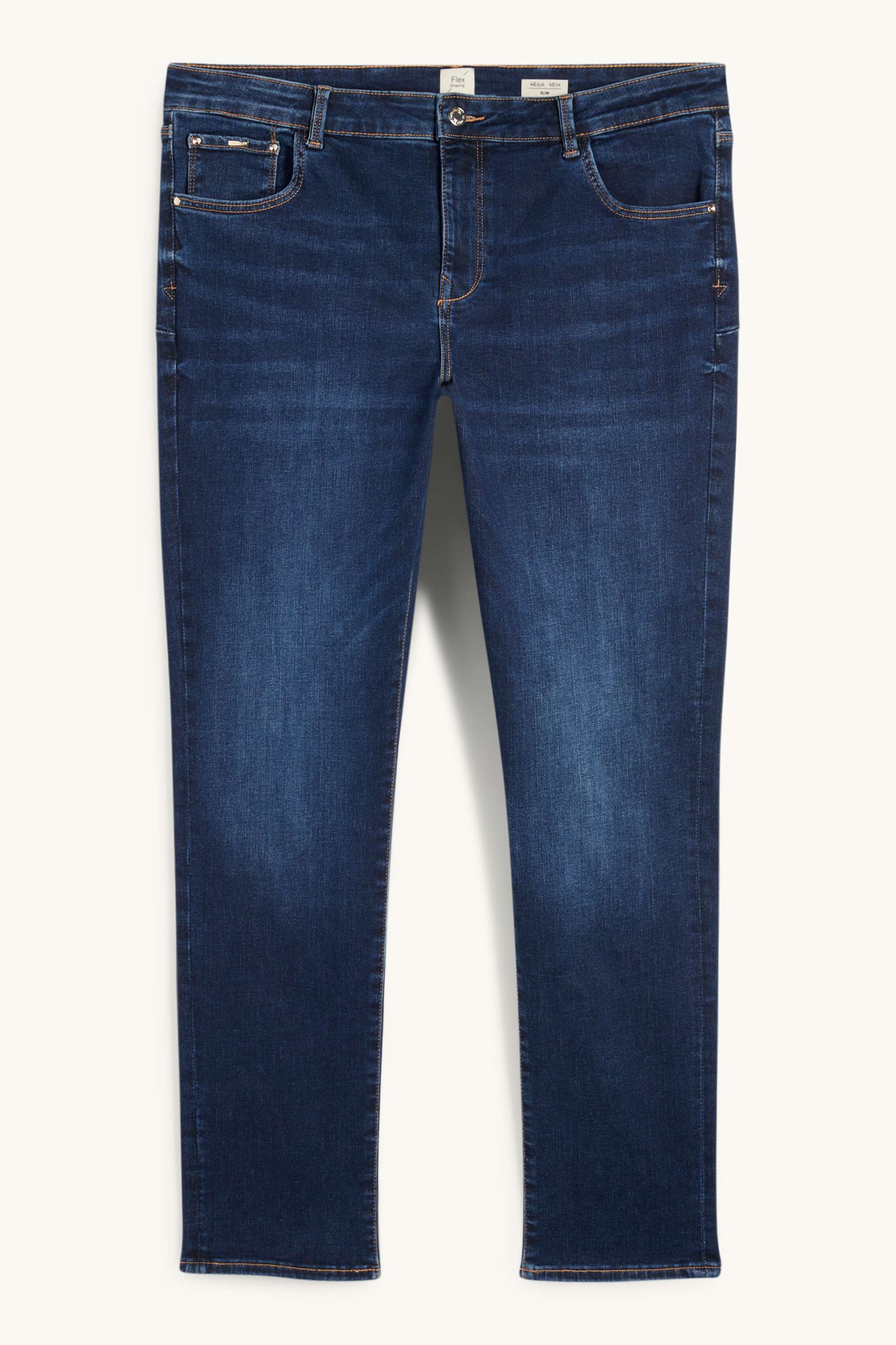 Slim jeans - mid-rise waist - shaping jeans - LYCRA® denim-dark blue