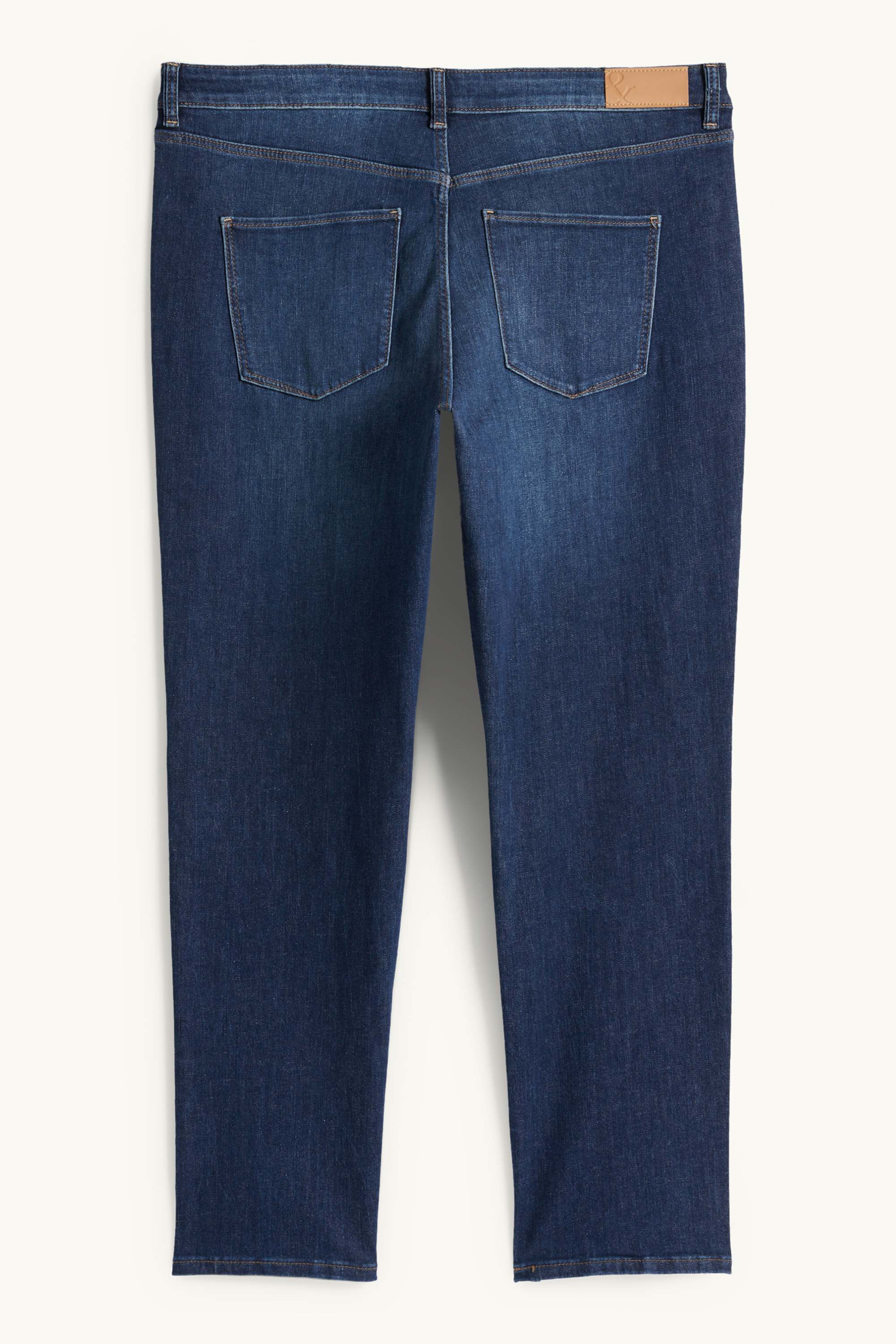 Straight jeans - mid-rise waist - LYCRA® denim-dark blue
