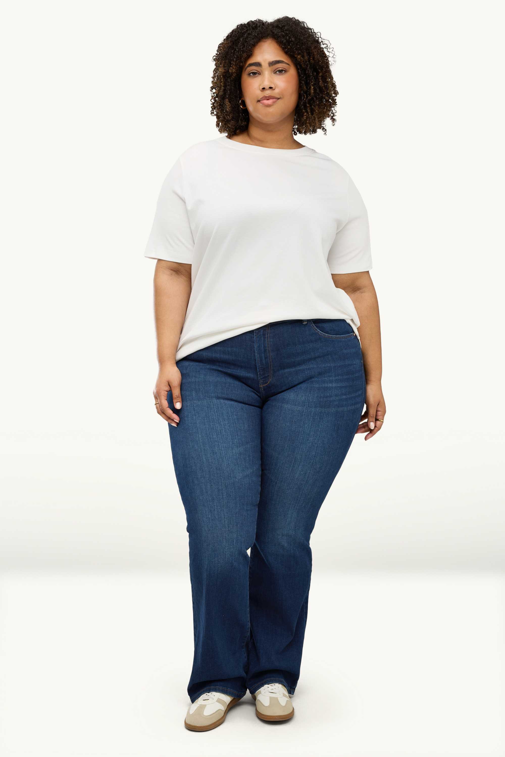 Bootcut jeans - mid-rise waist dark blue
