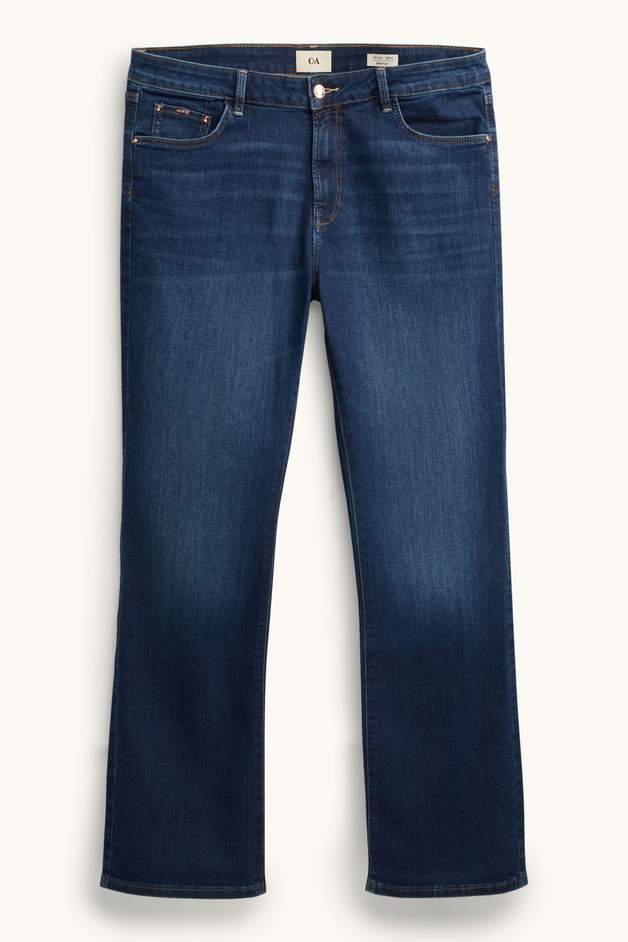 Bootcut jeans - mid-rise waist dark blue