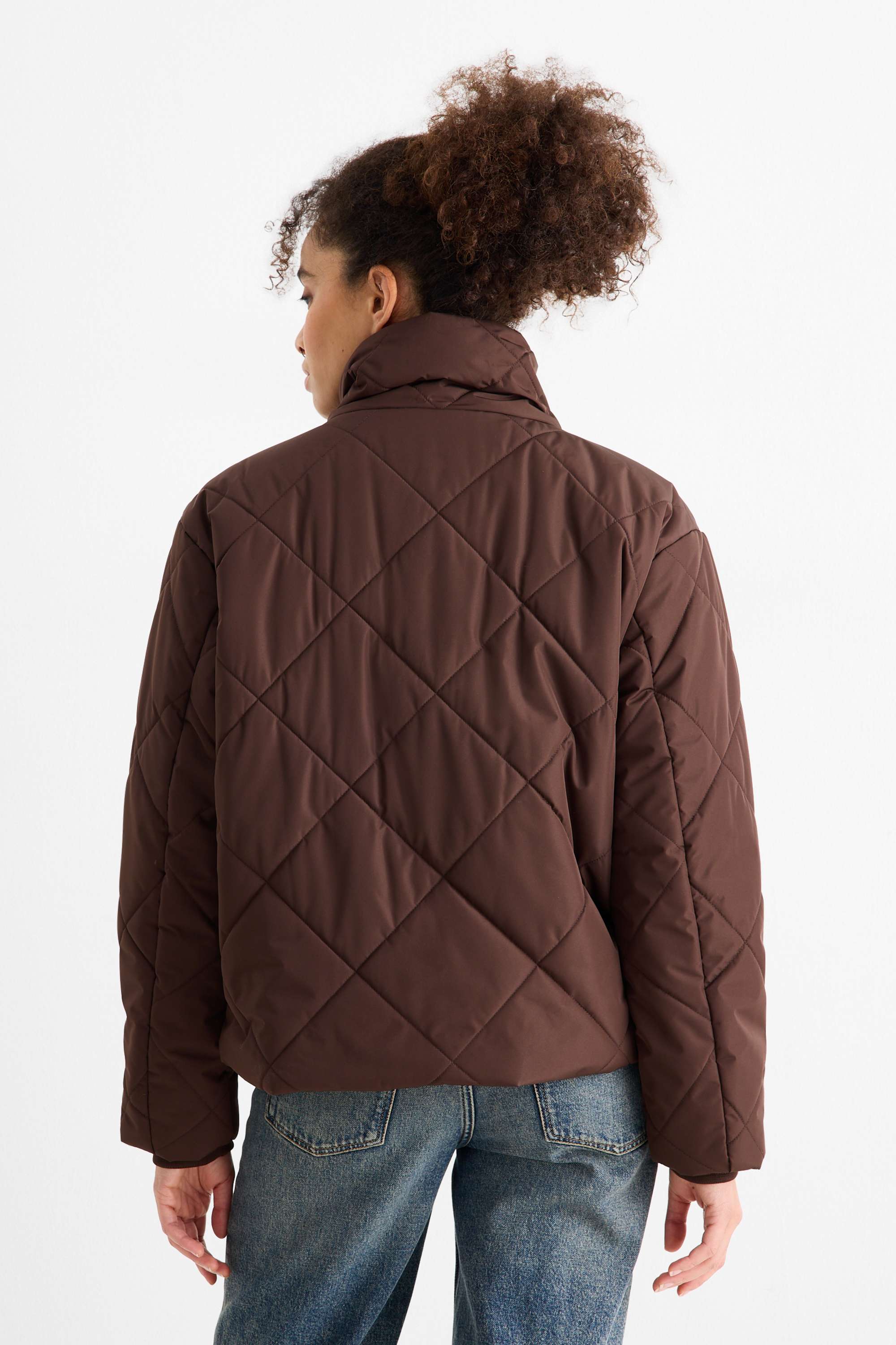Quilted jacket dark brown