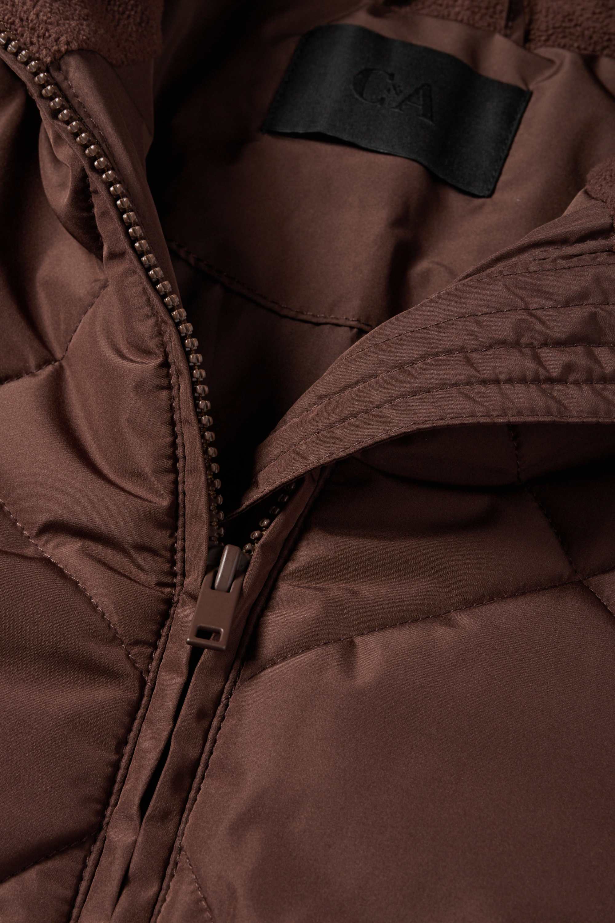 Quilted jacket dark brown