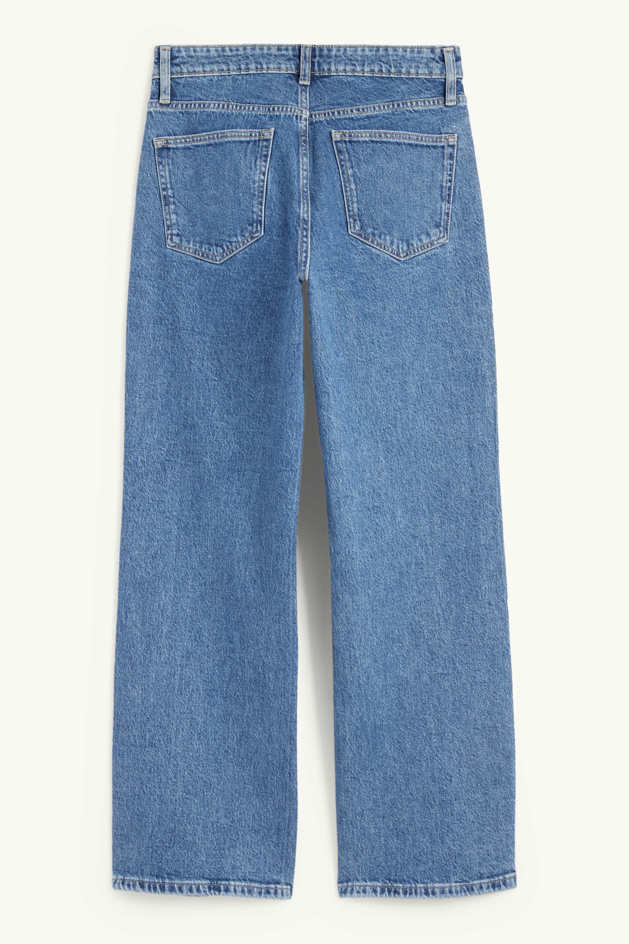 Baggy jeans - mid-rise waist blue denim