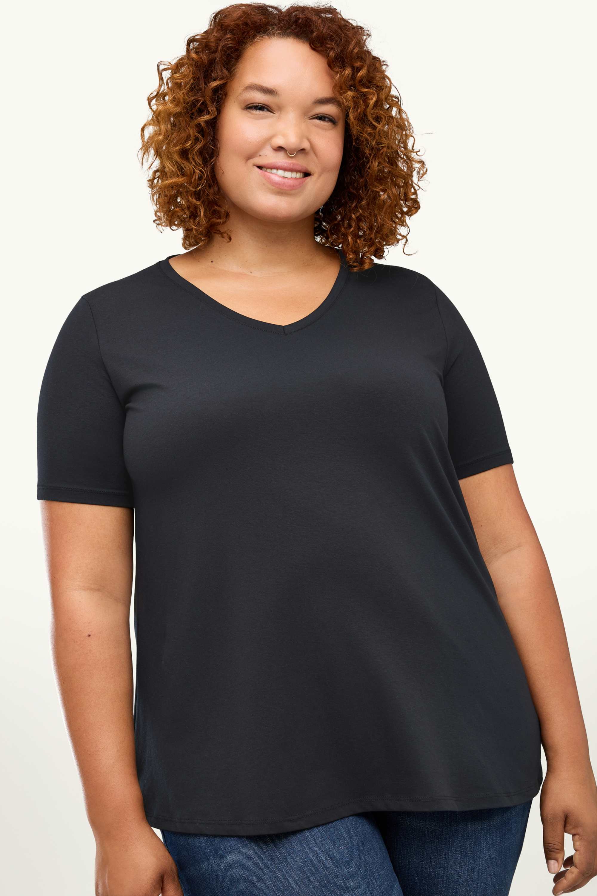 Multipack of 2 - V-neck T-shirt - LYCRA® black