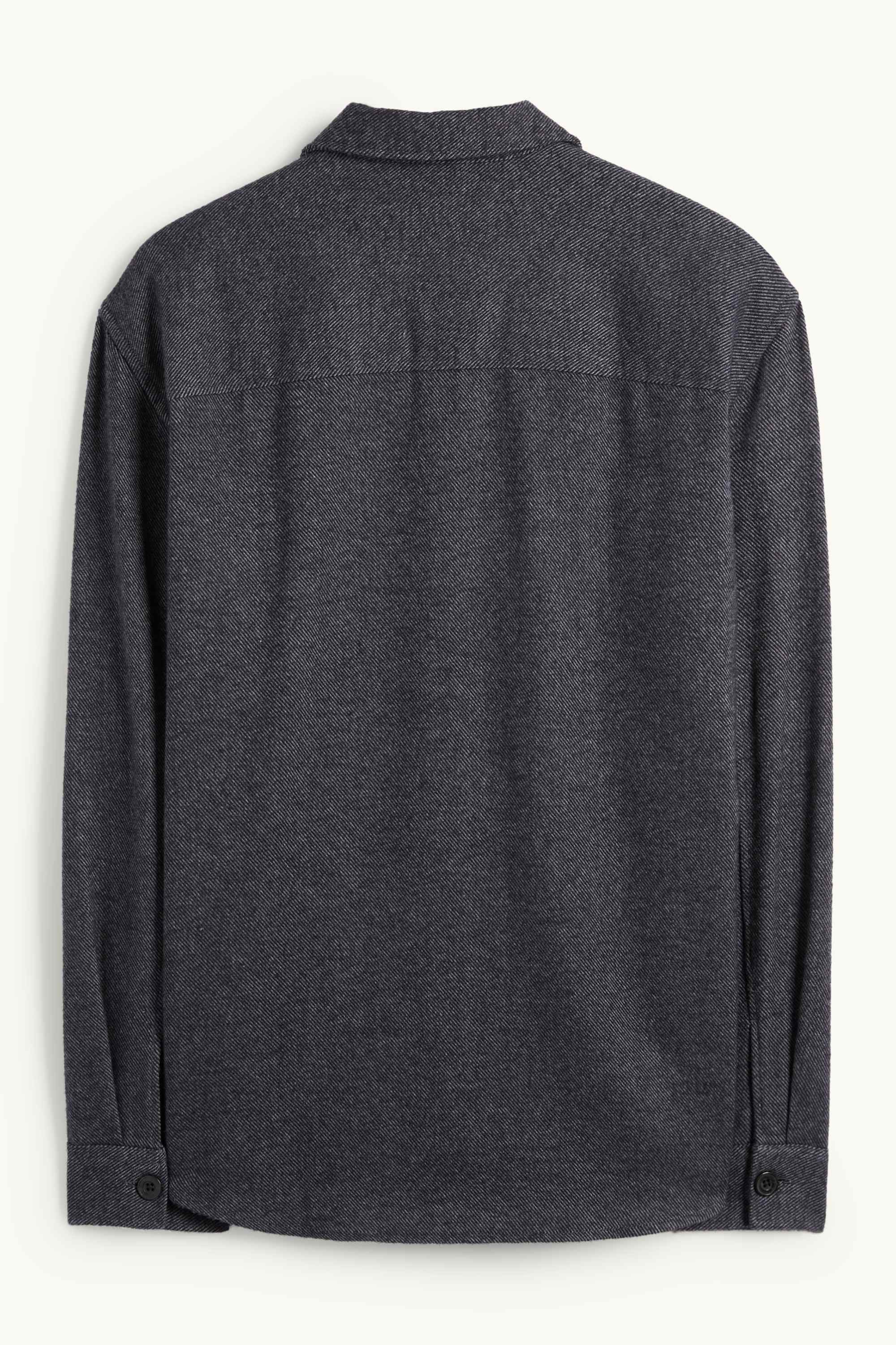 Shirt - relaxed fit - kent collar dark gray (2)