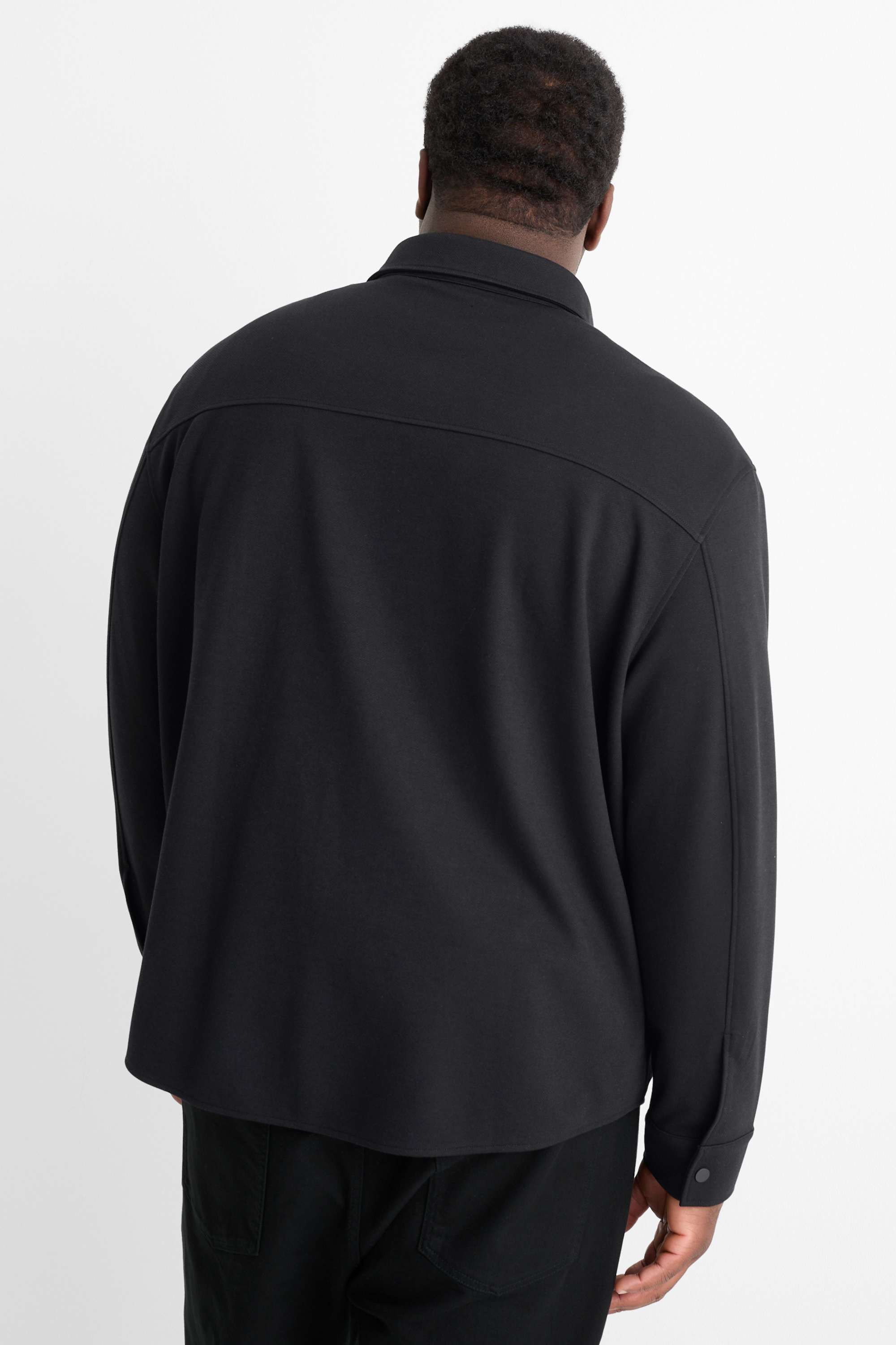 Shirt - regular fit - kent collar black