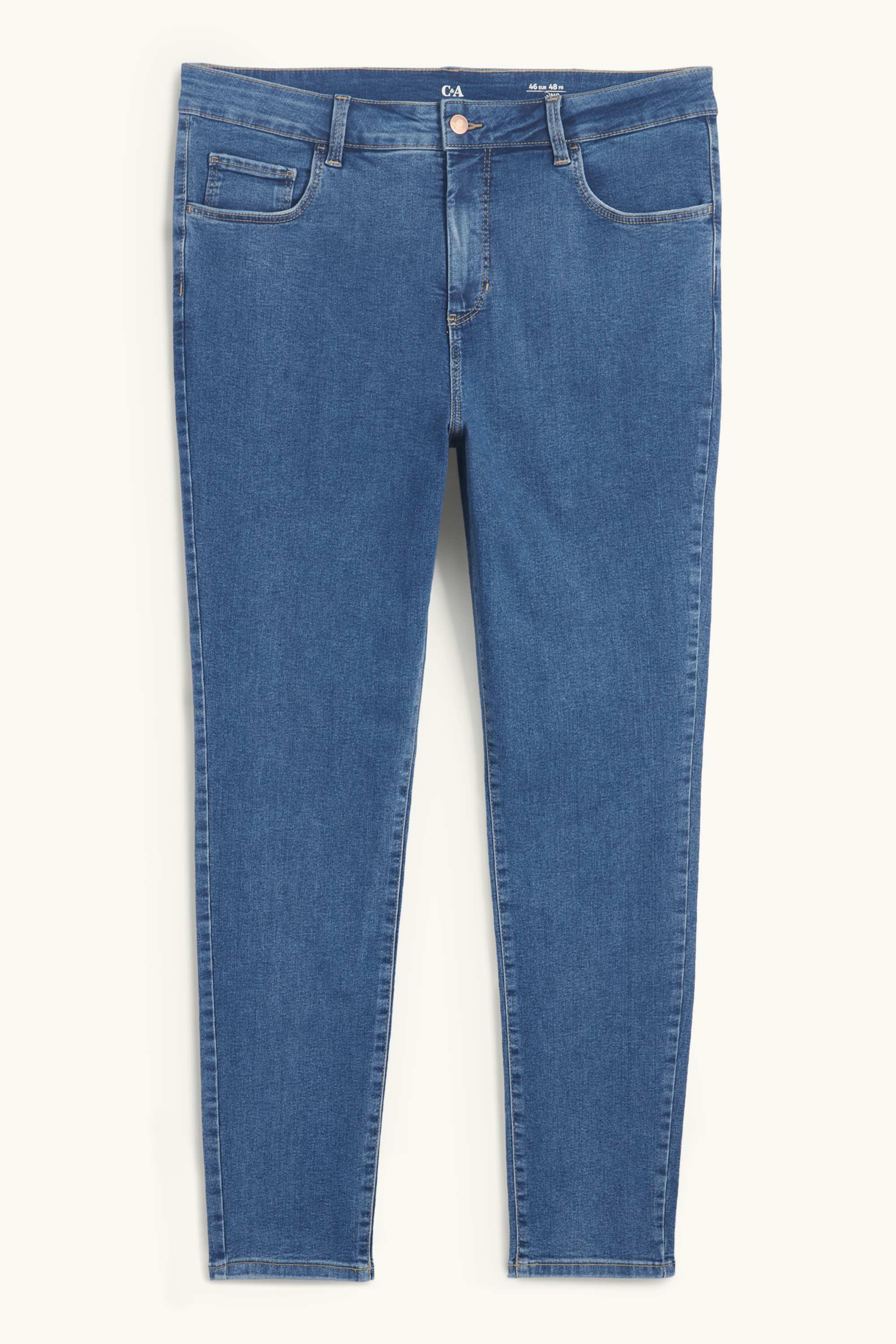 Jegging jeans - high waist blue denim